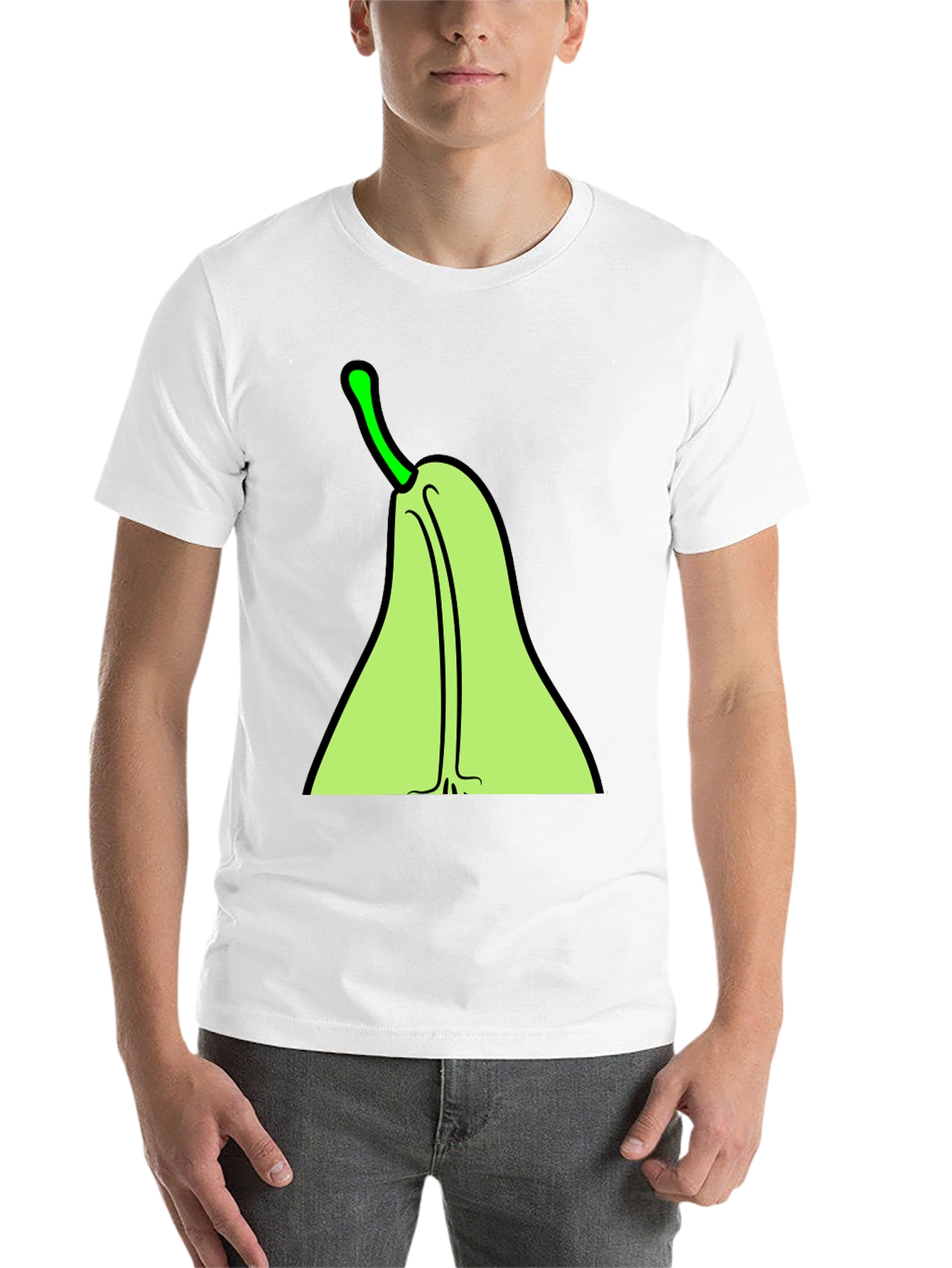 Black Pear Graphic Tee - Quirky Fruit T-Shirt view 14