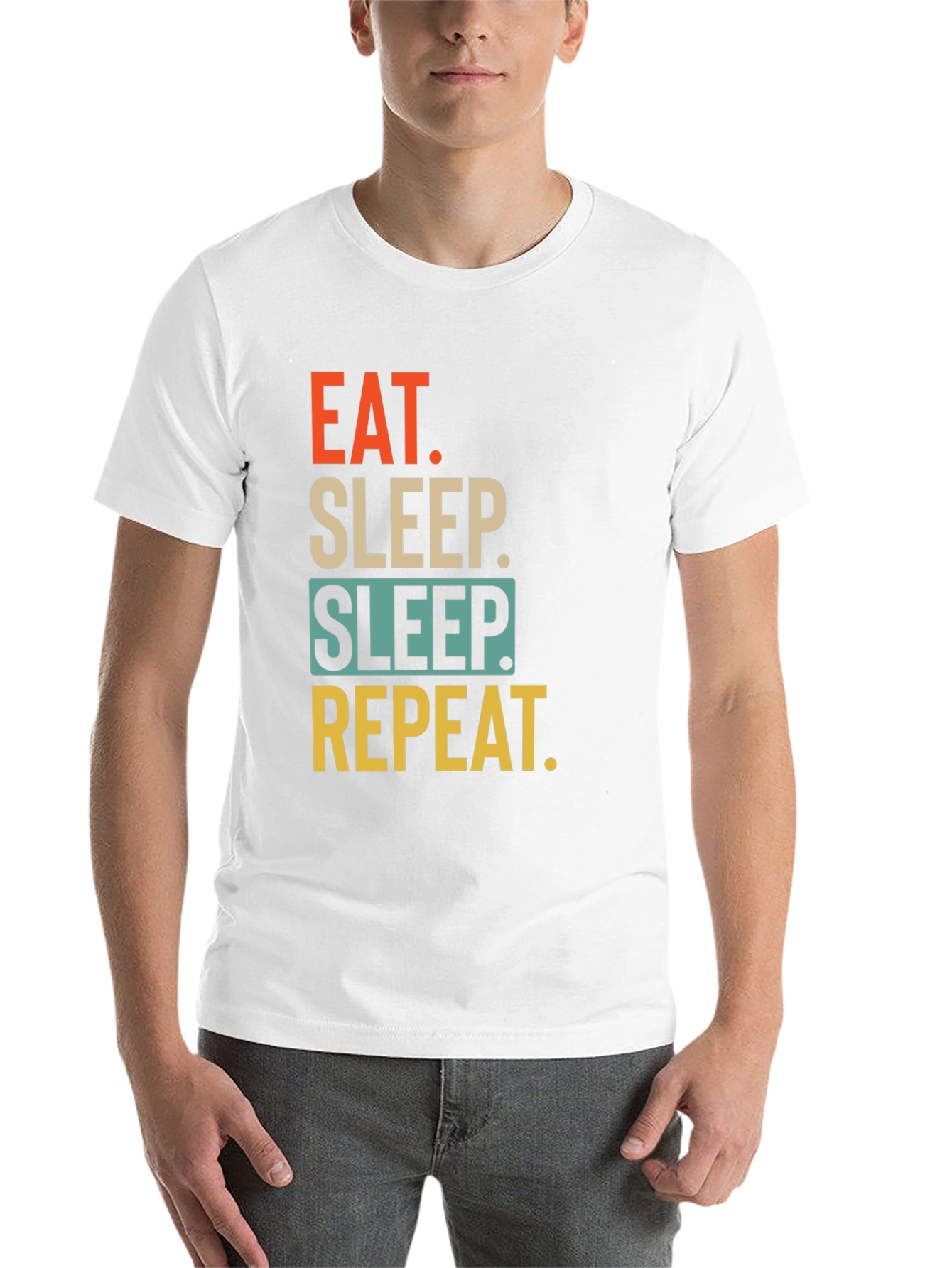 Black Eat Sleep Repeat Graphic T-Shirt view 14