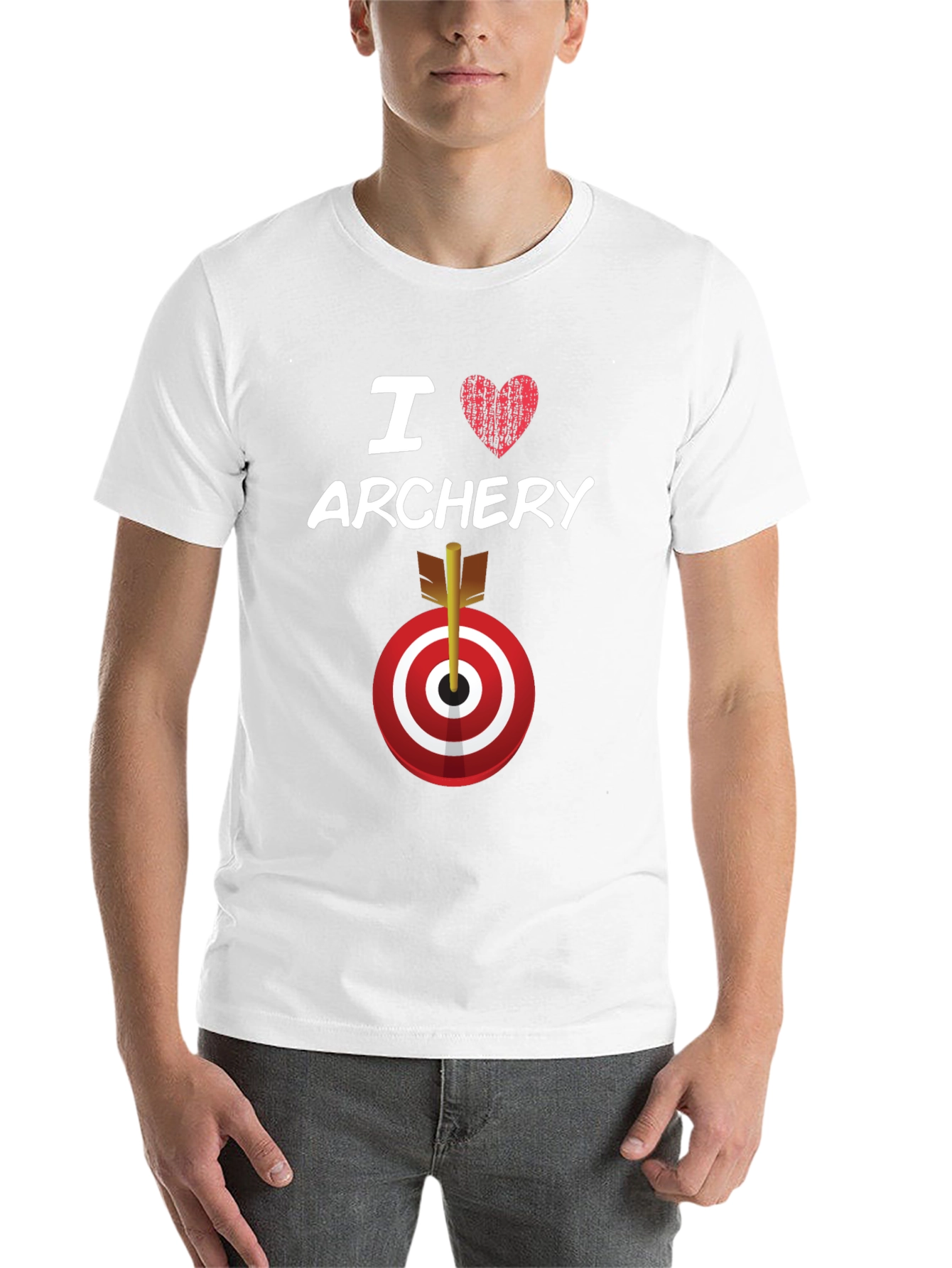Black I Love Archery T-Shirt Target Arrow Graphic Tee view 14