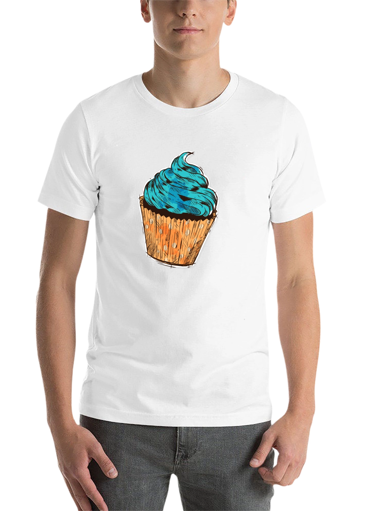 Black Cupcake Graphic T-Shirt - Sweet Treat Design view 14