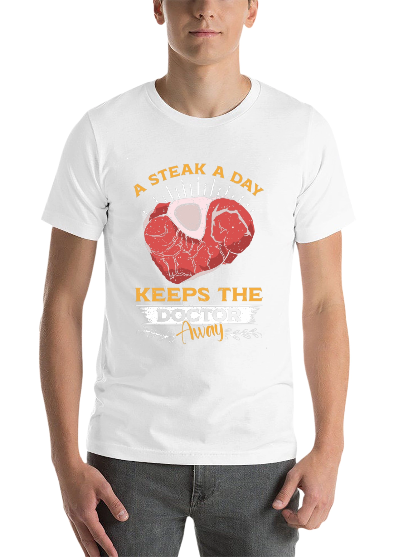 Black Steak A Day Keeps The Doctor Away T-Shirt view 14