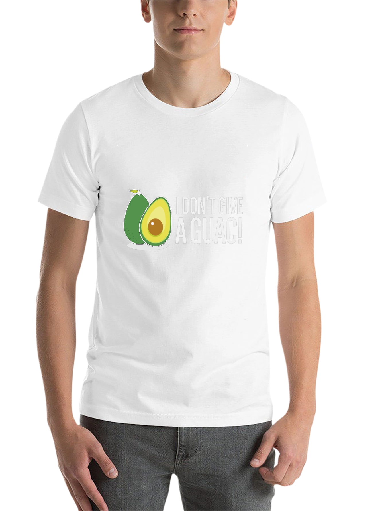 Black I Don't Give A Guac! Funny Avocado Graphic T-Shirt view 14