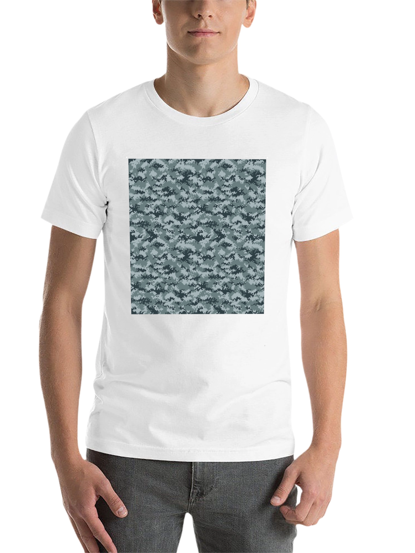 Black Urban Camo T-Shirt: Black Cotton Blend view 14