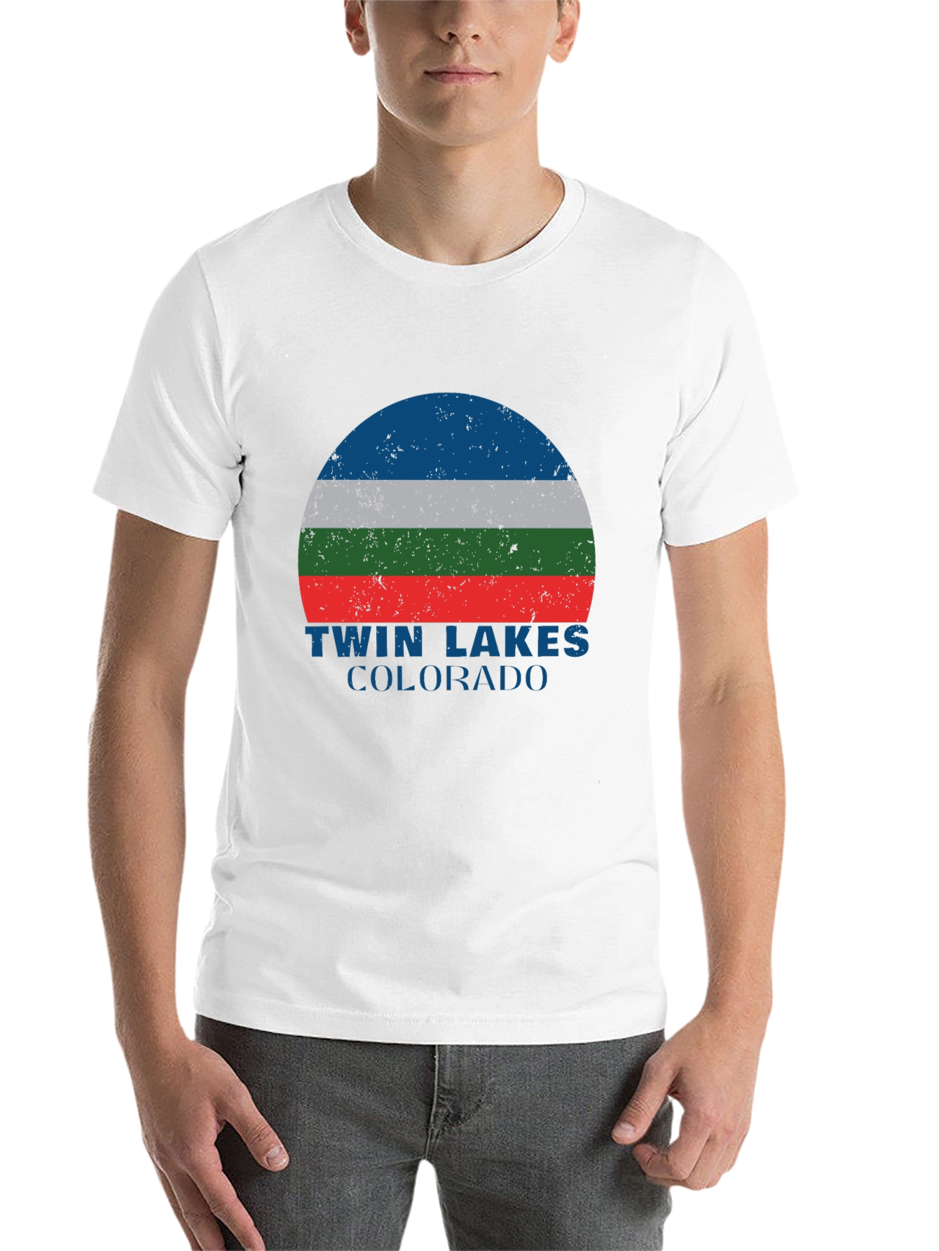 Black Twin Lakes Colorado Graphic T-Shirt view 14