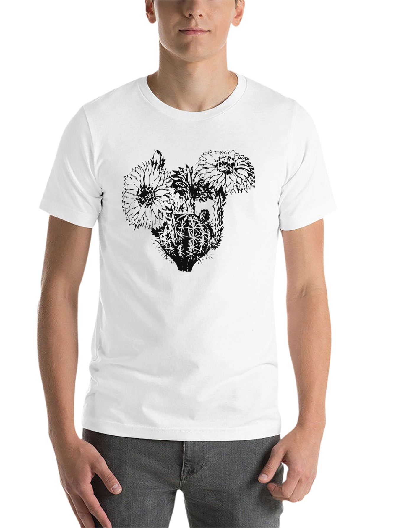Black Black Floral Graphic Tee - Men's Casual Comfort view 14