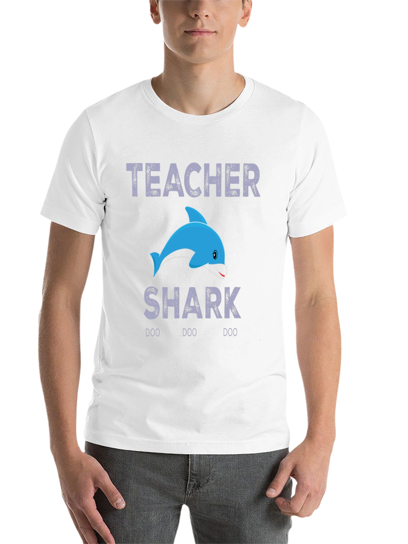 Black Teacher Shark Doo Doo T-Shirt view 14