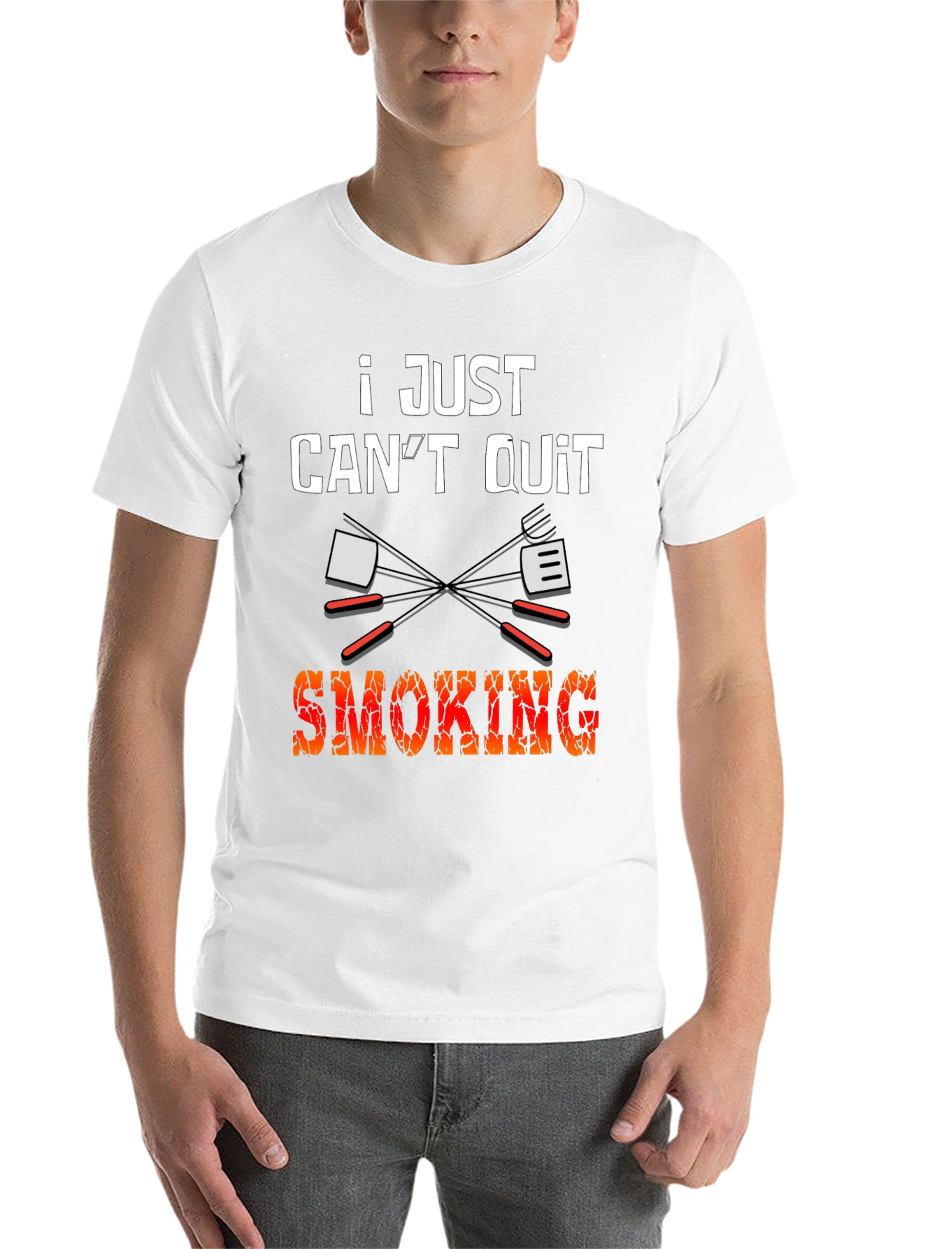 Black I Just Can't Quit Smoking BBQ T-Shirt view 14