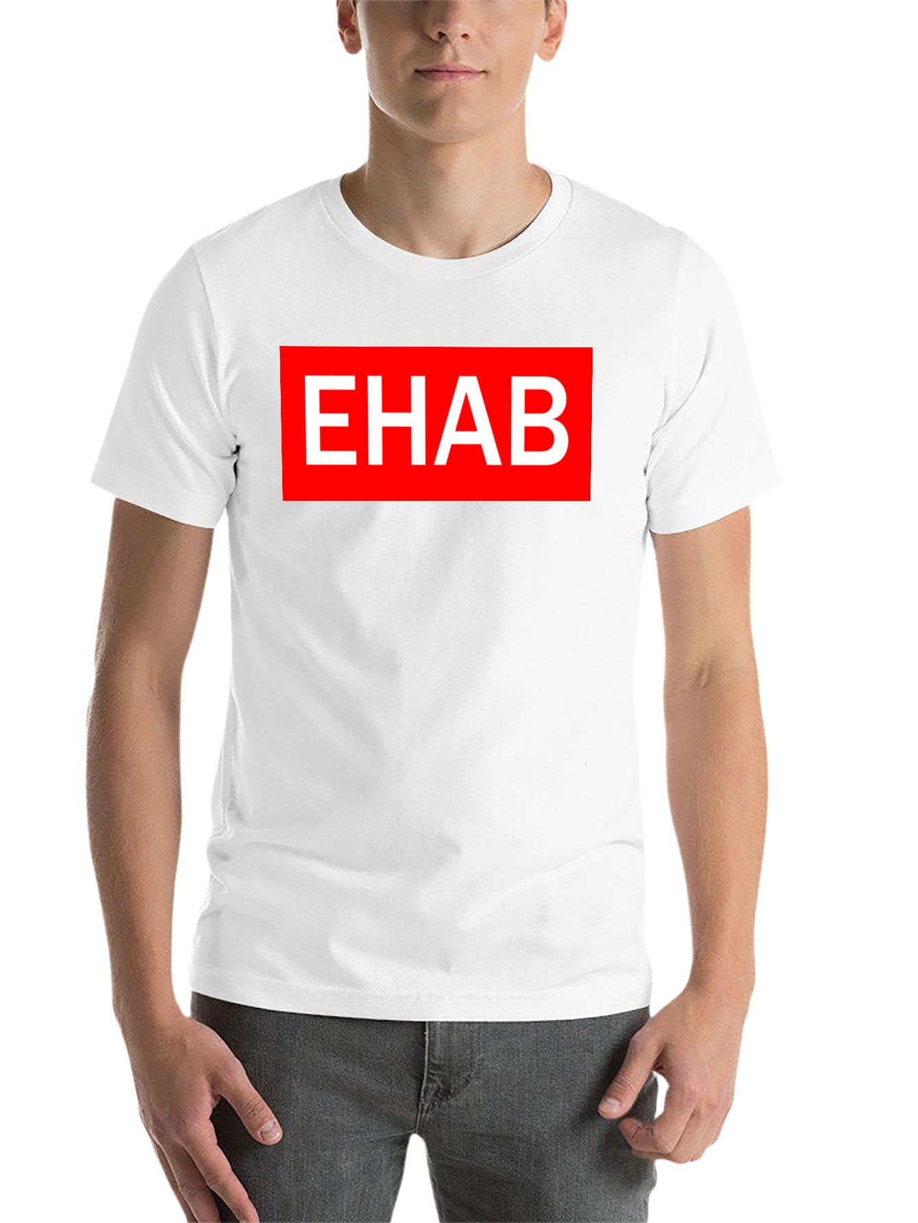 Black EHAB Graphic Tee - Bold Statement T-Shirt view 14