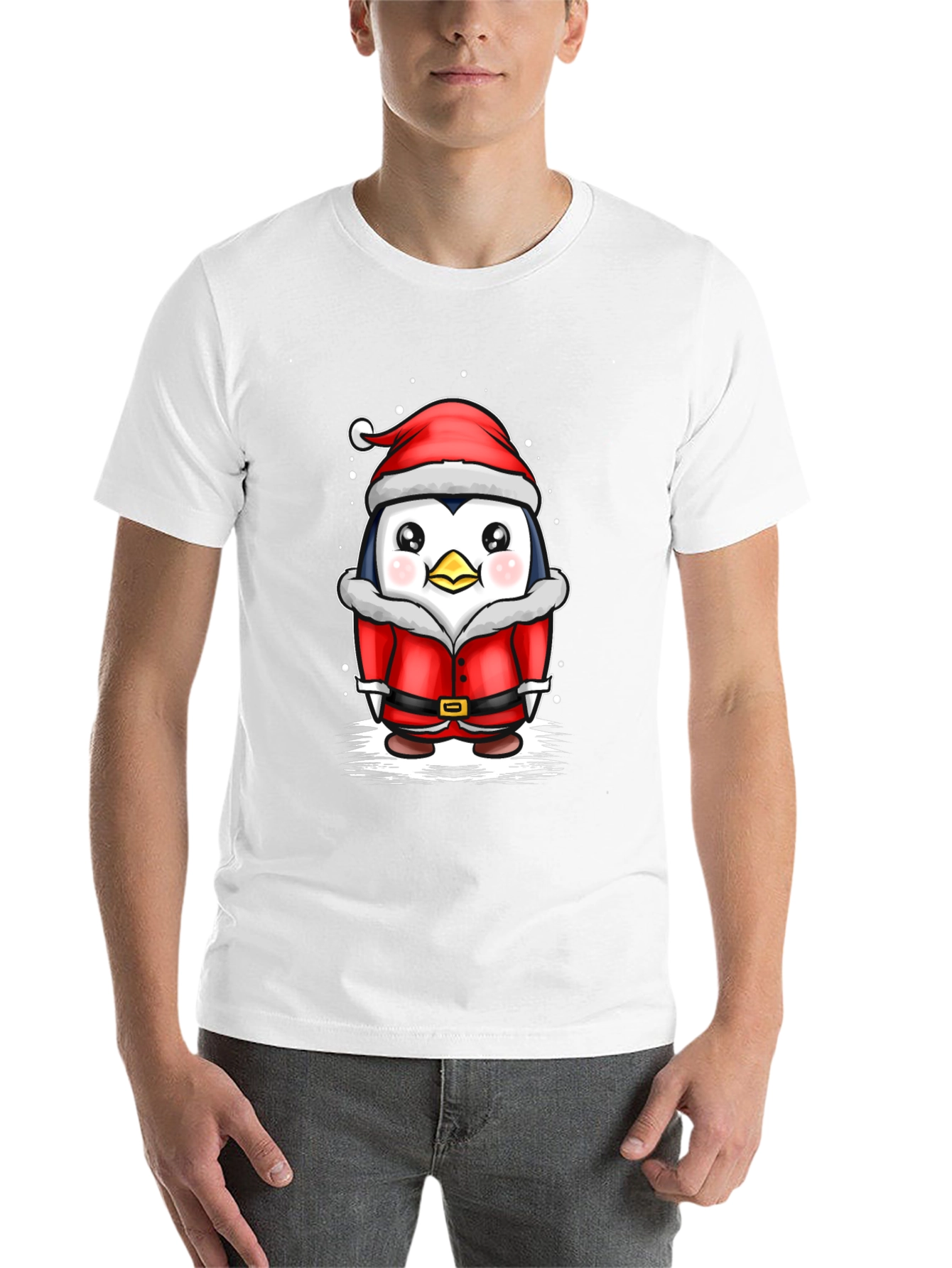 Black Penguin Santa T-Shirt - Holiday Cheer view 14