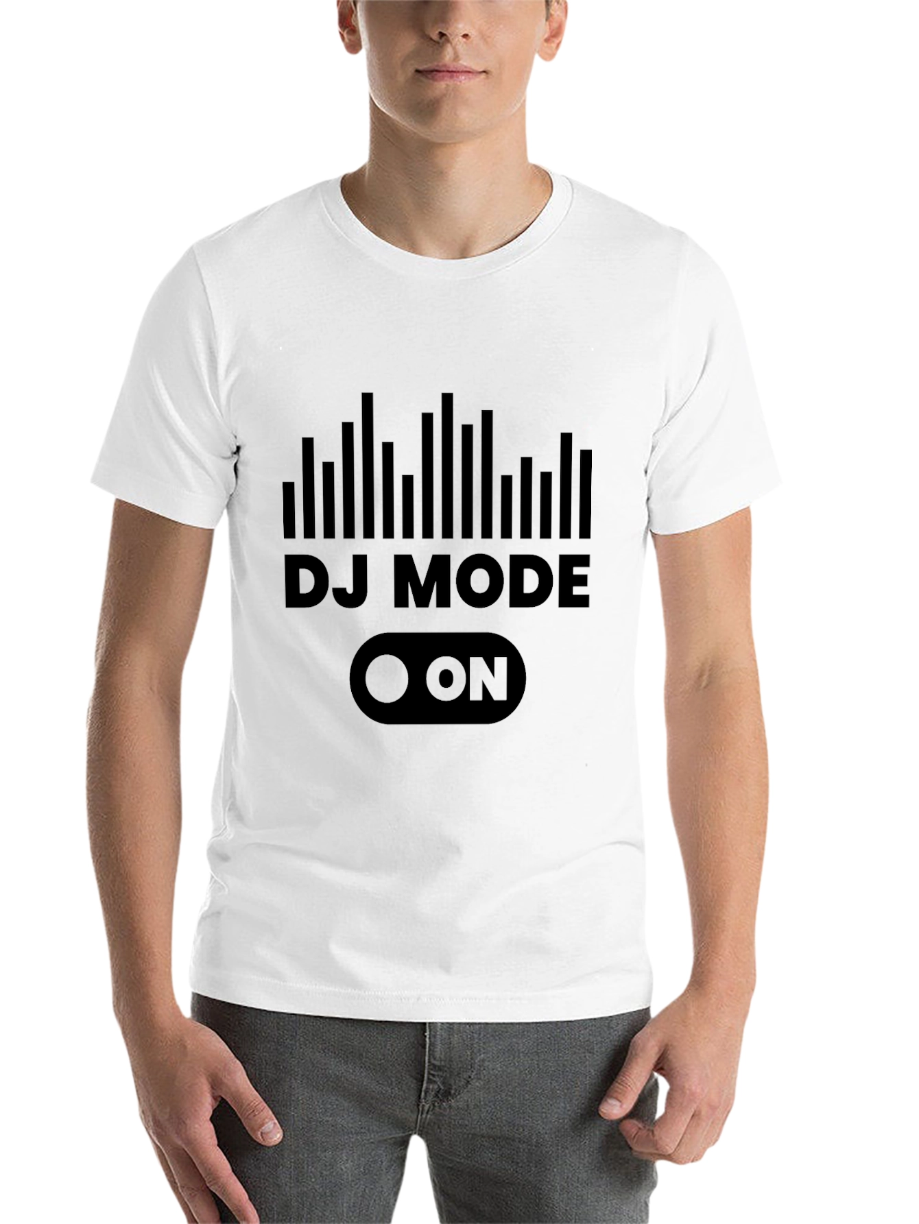 Black DJ Mode ON Graphic Tee - Black view 14