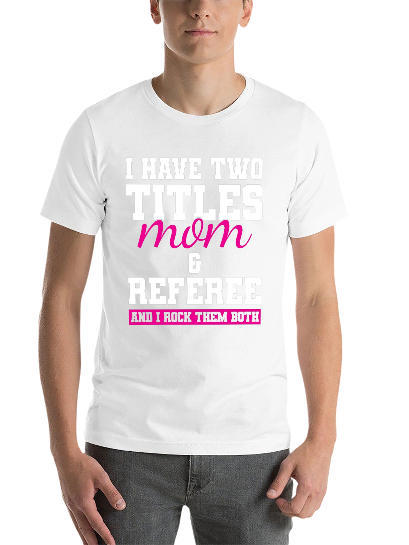 Black Mom & Referee T-Shirt - I Rock Them Both view 14