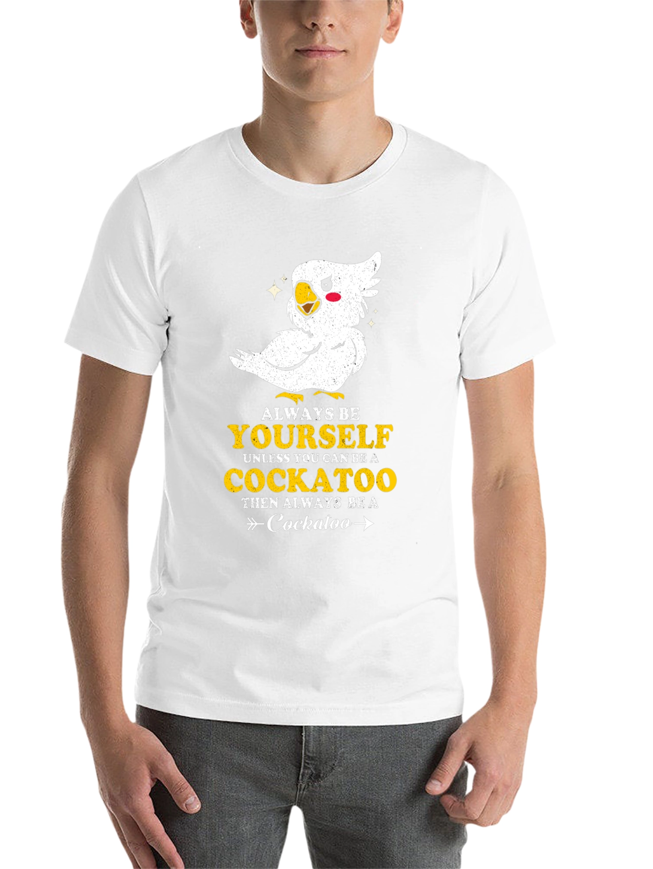 Black Always Be Yourself Cockatoo T-Shirt view 14