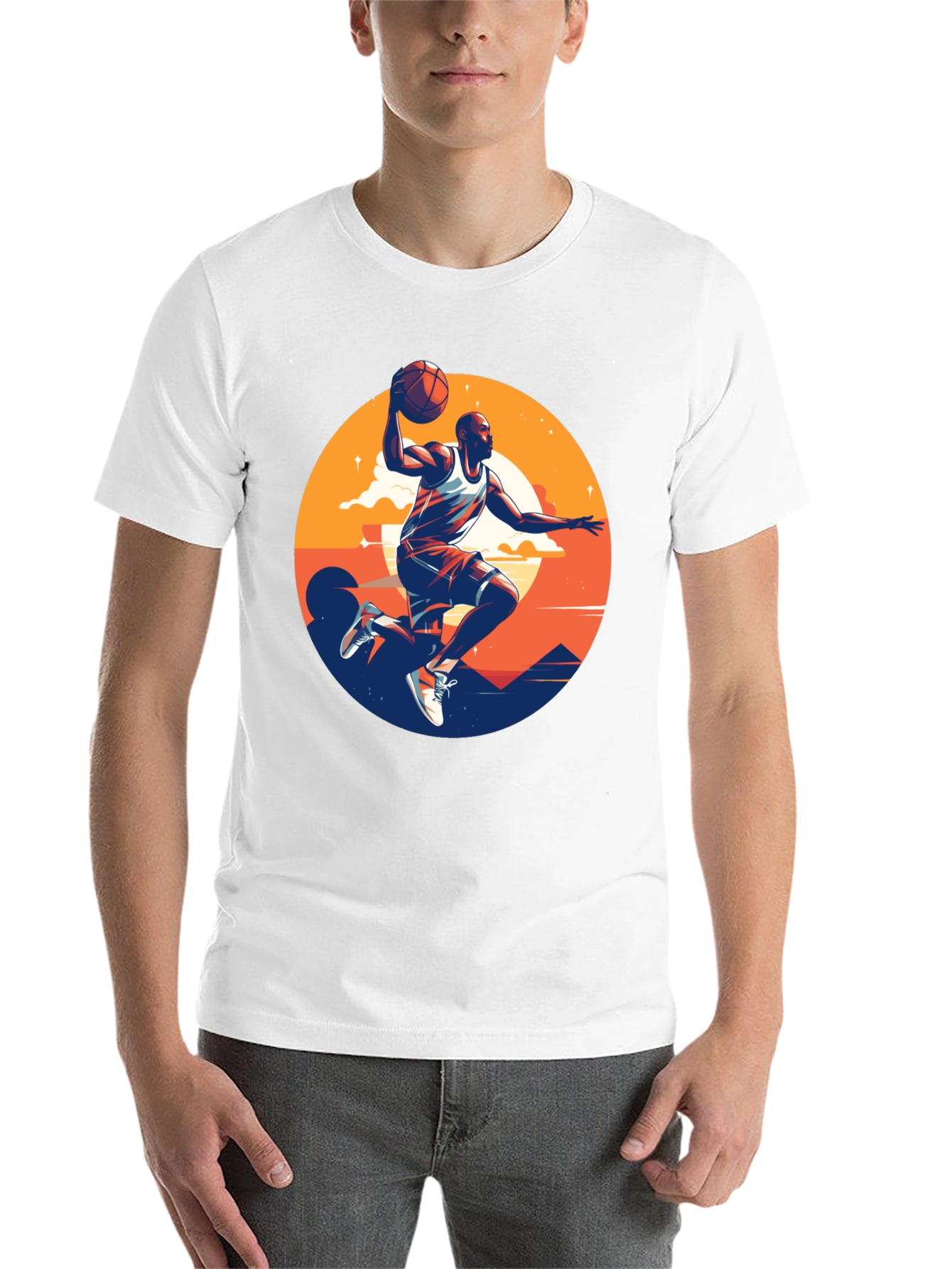 Black Basketball Player Graphic Tee - Stylish Men's T-Shirt view 14