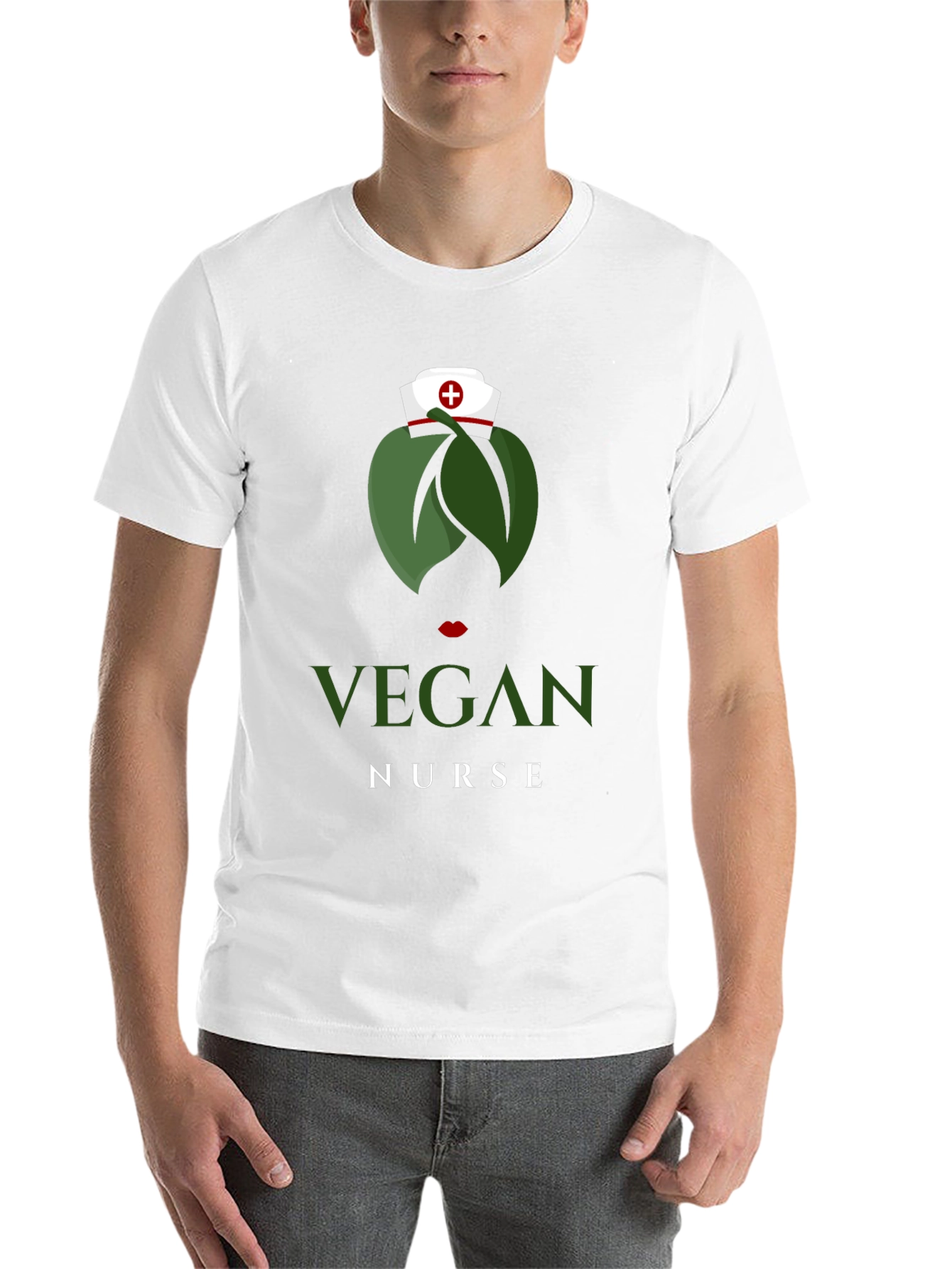 Black Vegan Nurse T-Shirt - Unique Graphic Tee view 14