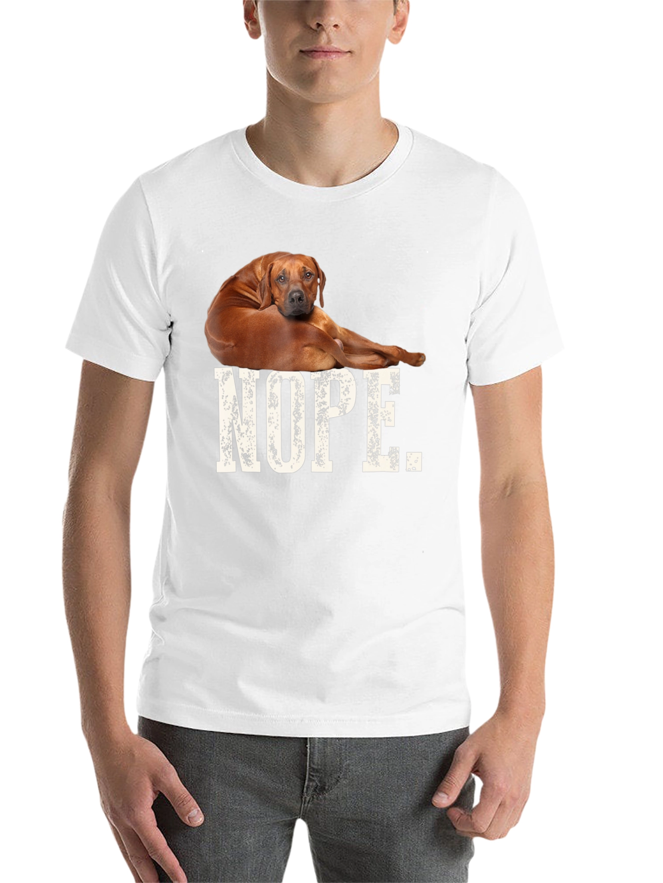 Black Nope Dog T-Shirt, Funny Novelty Tee view 14