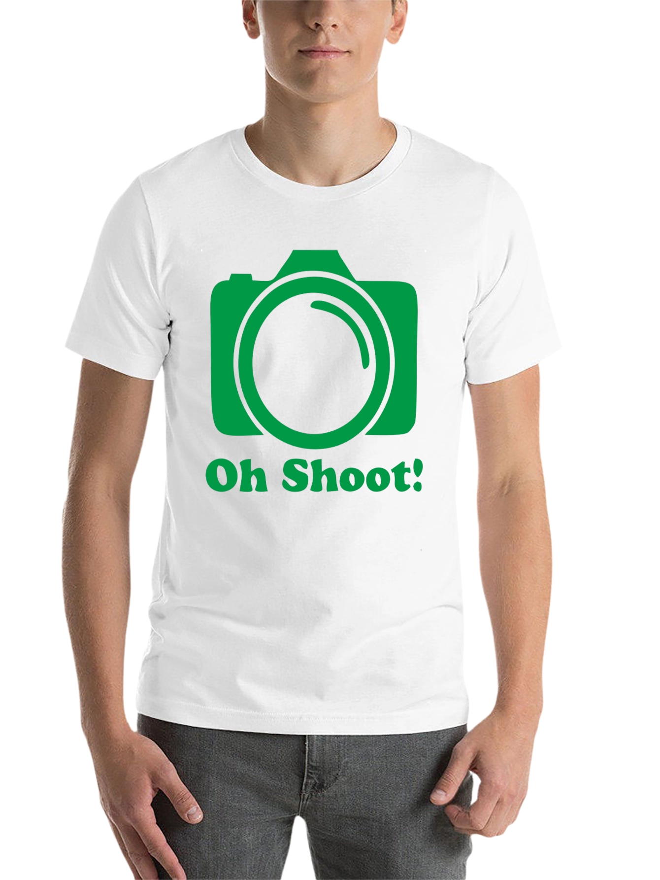 Black Oh Shoot Camera Graphic T-Shirt - Photographer Tee view 14