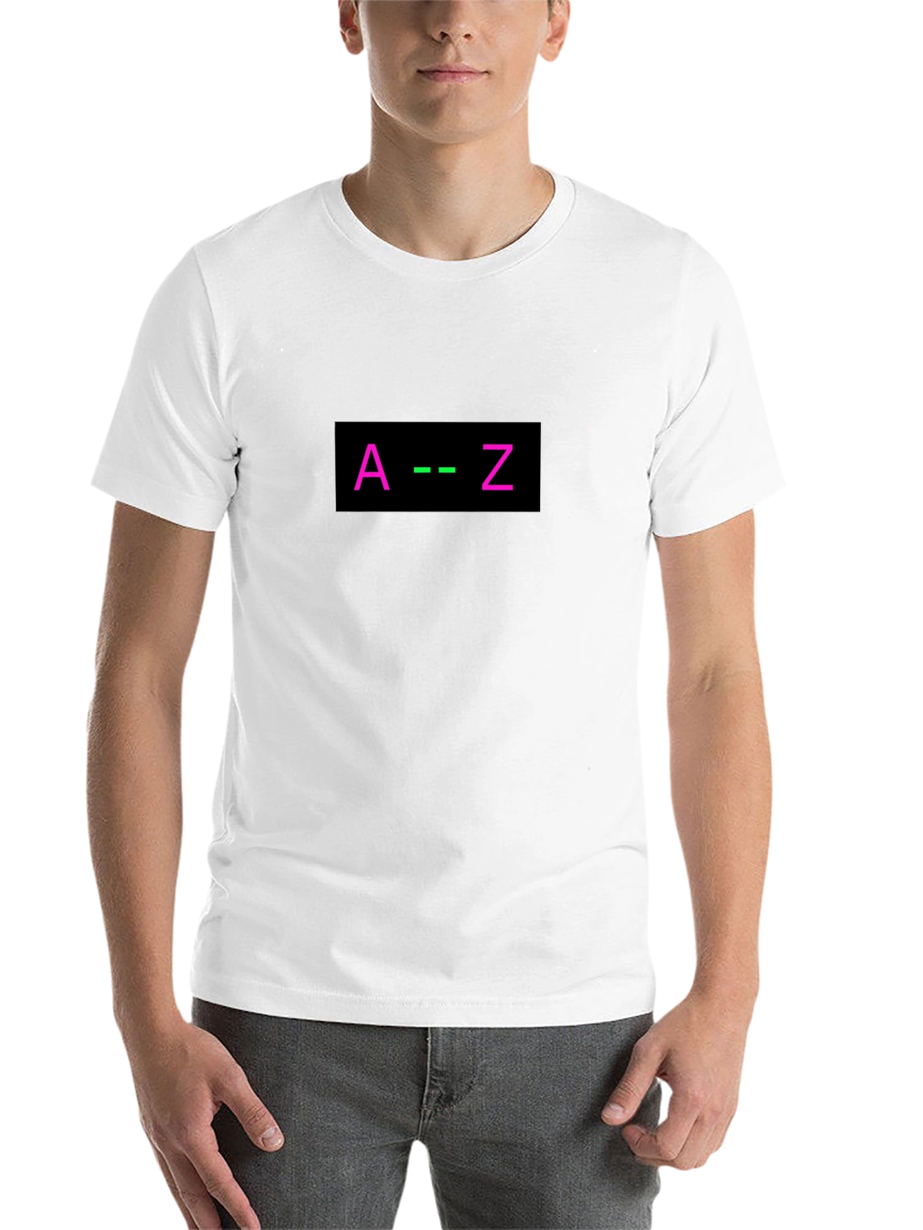 Black A to Z Graphic Tee - Black Cotton Blend view 14