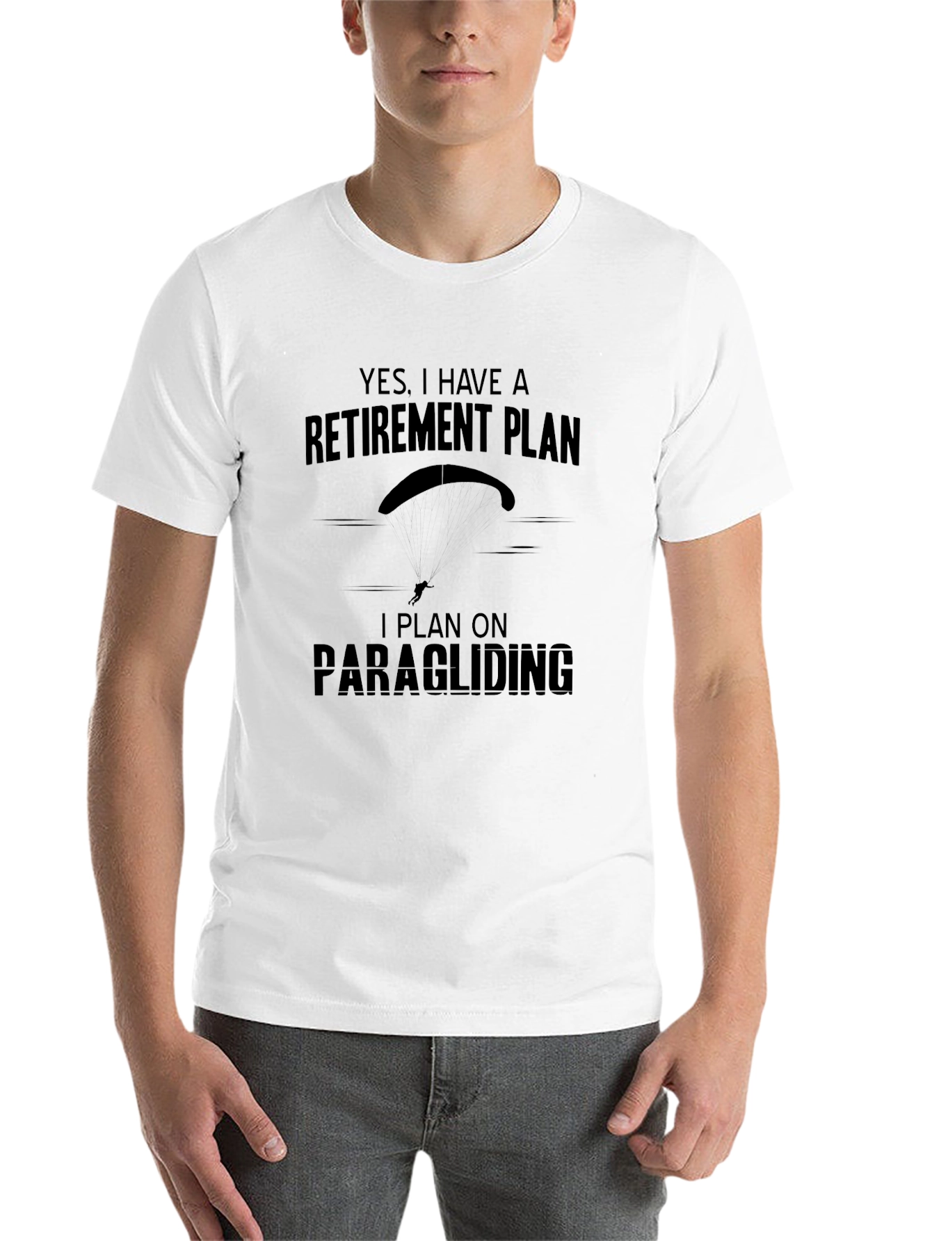 Black Paragliding Retirement Plan T-Shirt view 14