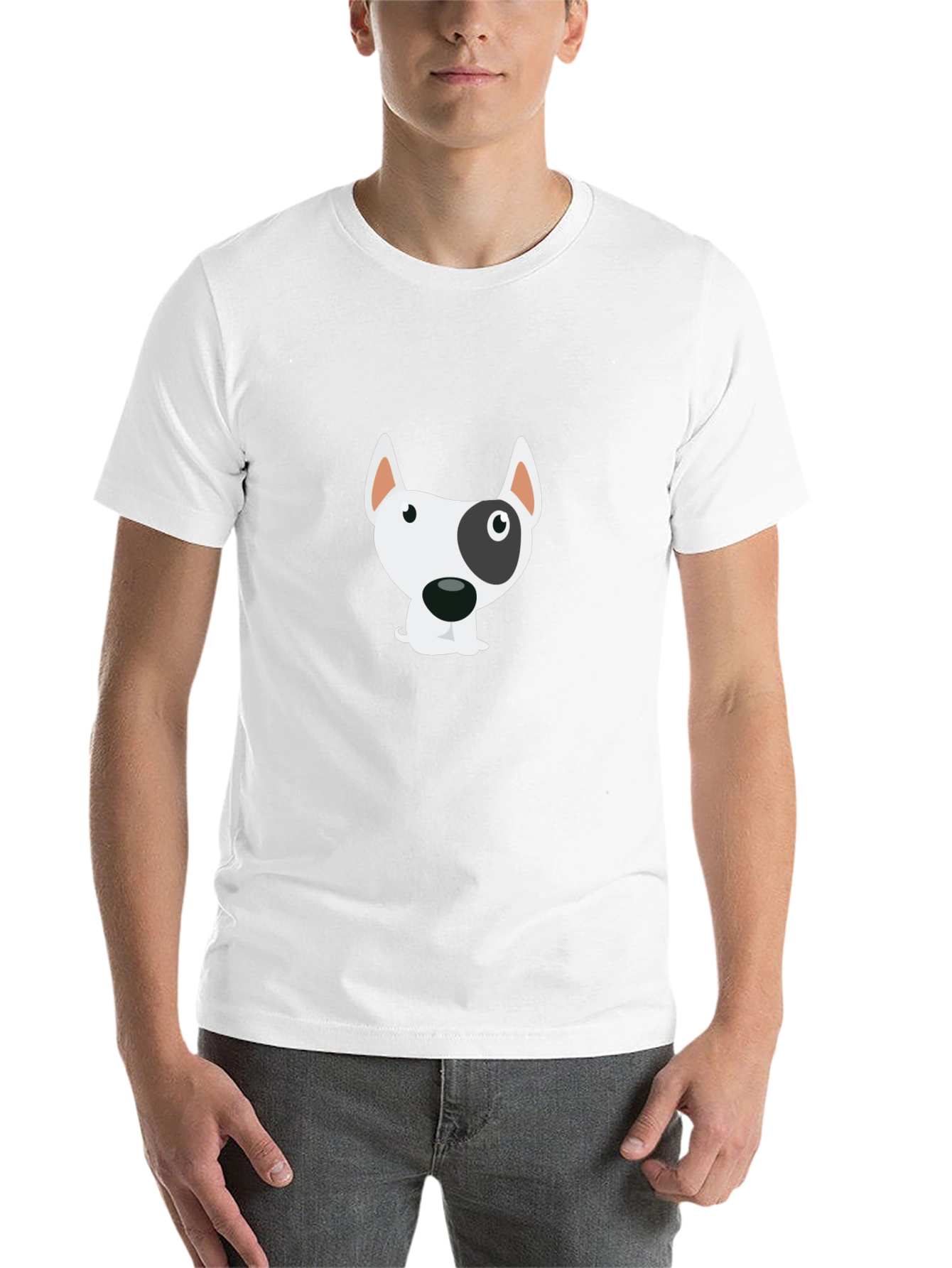 Black Cartoon Dog Graphic Black T-Shirt view 14