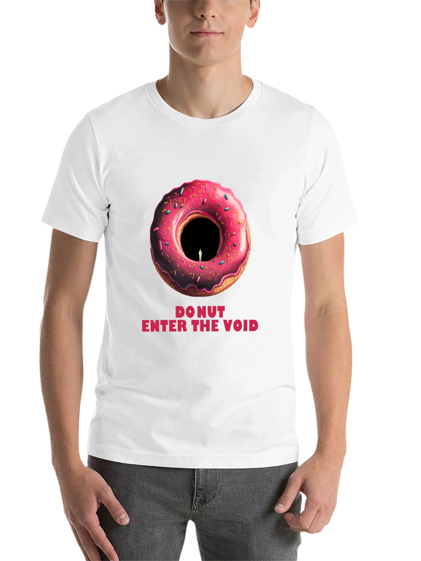 Black Donut Enter the Void T-Shirt - Unique Graphic Tee view 14