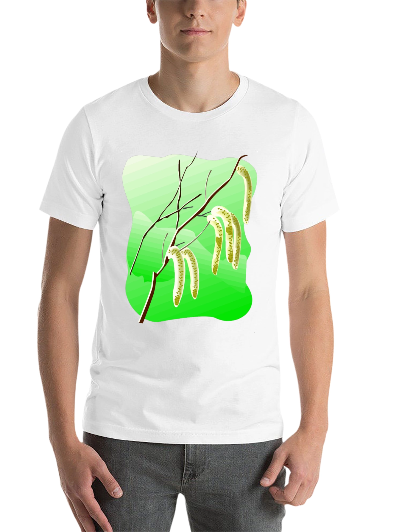 Black Nature Inspired Graphic T-Shirt view 14