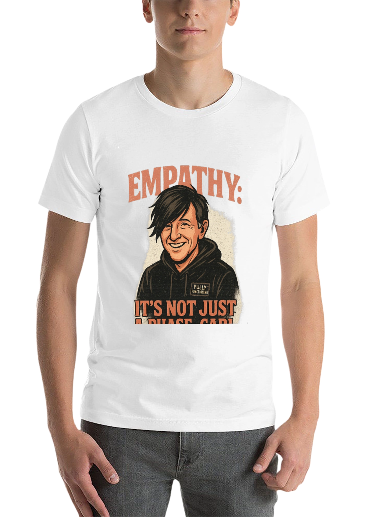 Black Empathy Not a Phase Black Graphic Tee view 14