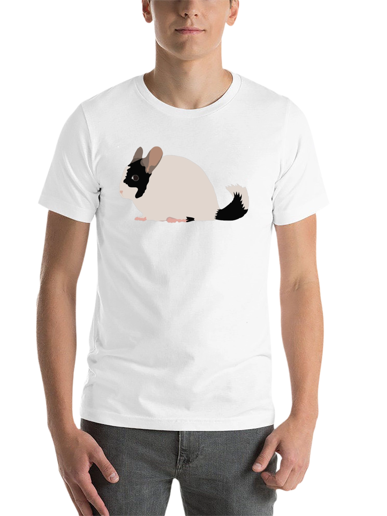 Black Chinchilla Graphic Tee - Cute Rodent Shirt view 14