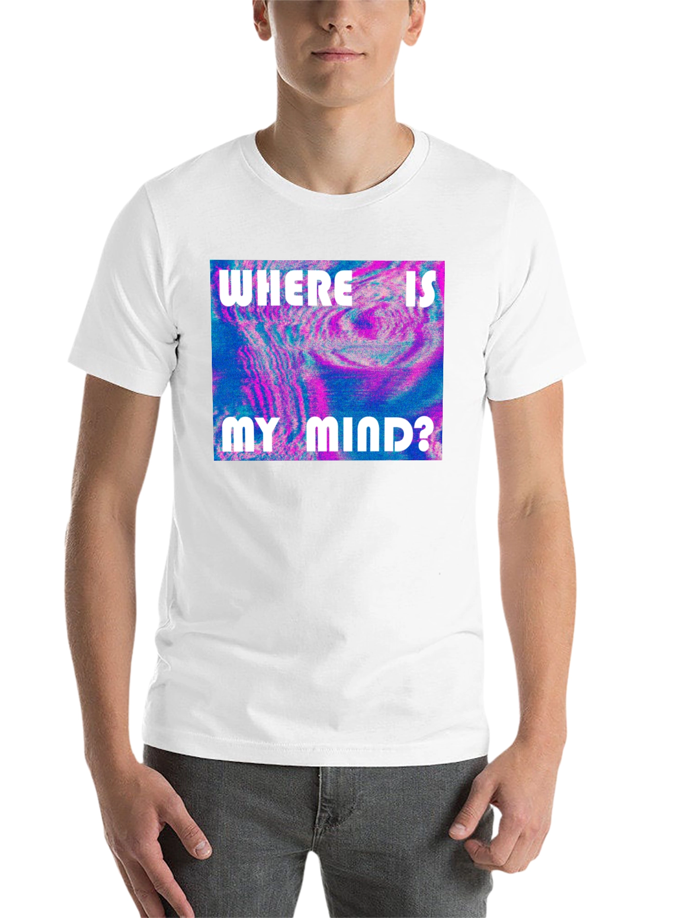 Black Mind-Bending Graphic Tee: Where Is My Mind? Shirt view 14