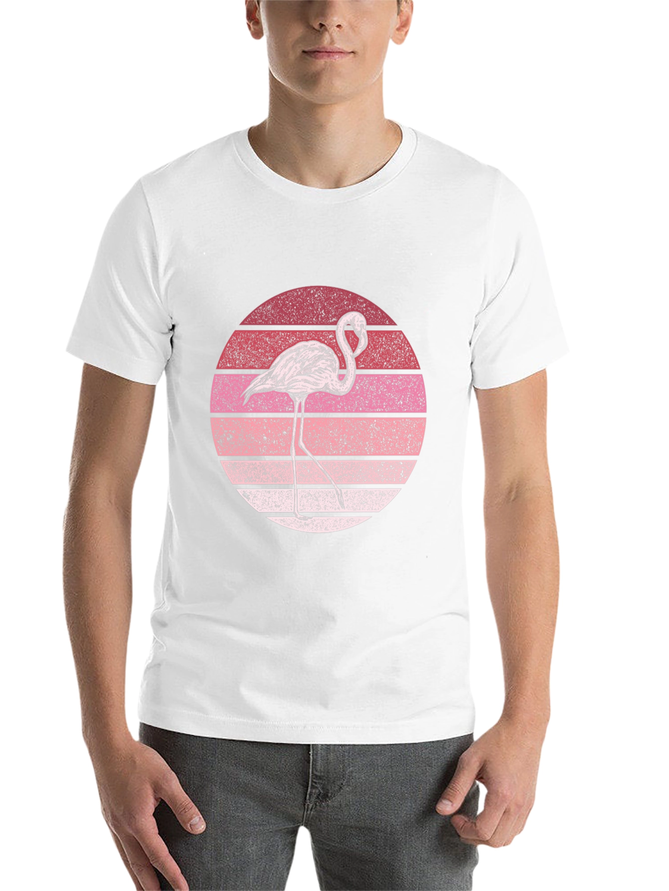 Black Flamingo Sunset Graphic Tee view 14