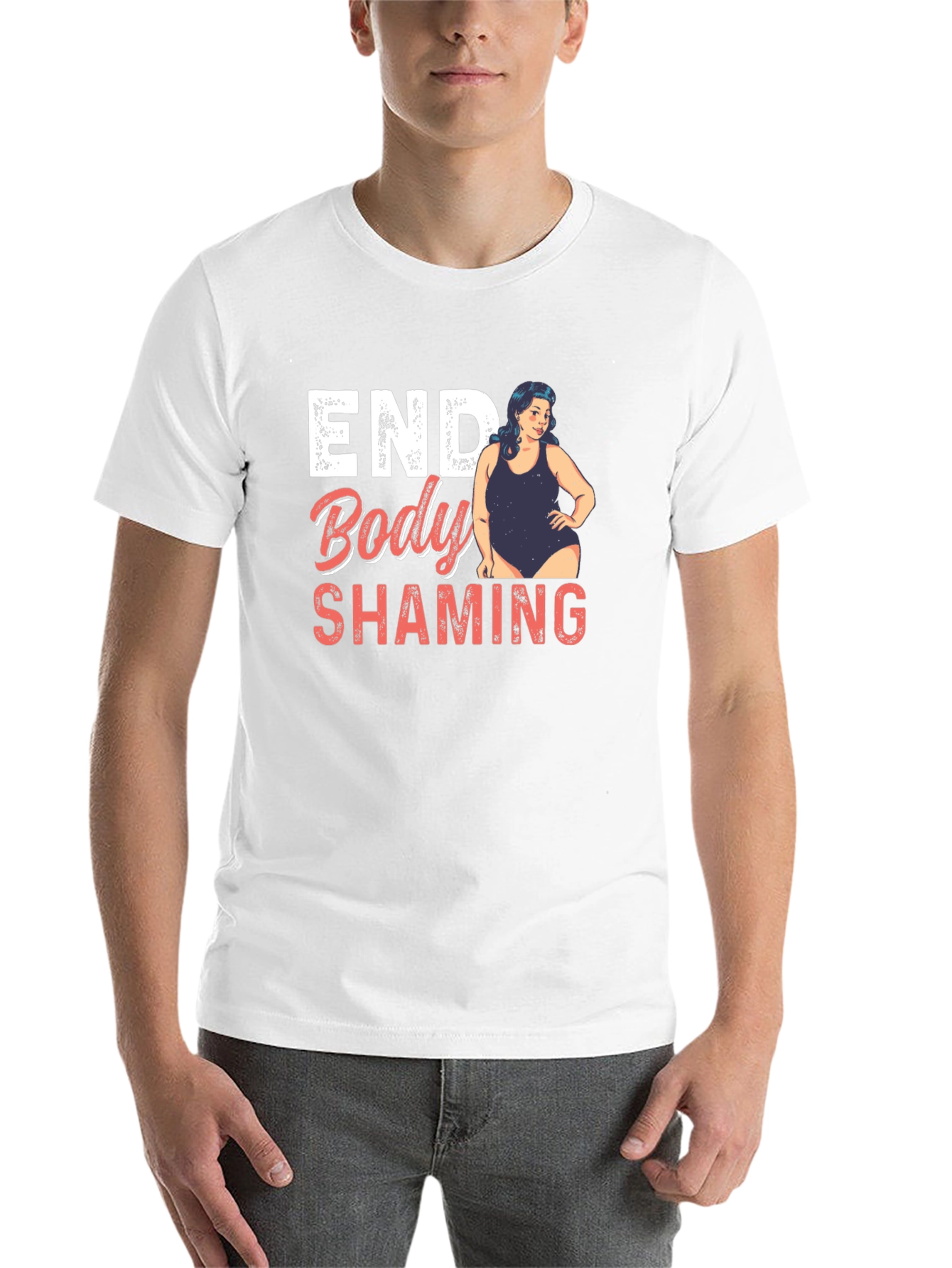 Black End Body Shaming Graphic Tee - Empowering Black T-Shirt view 14