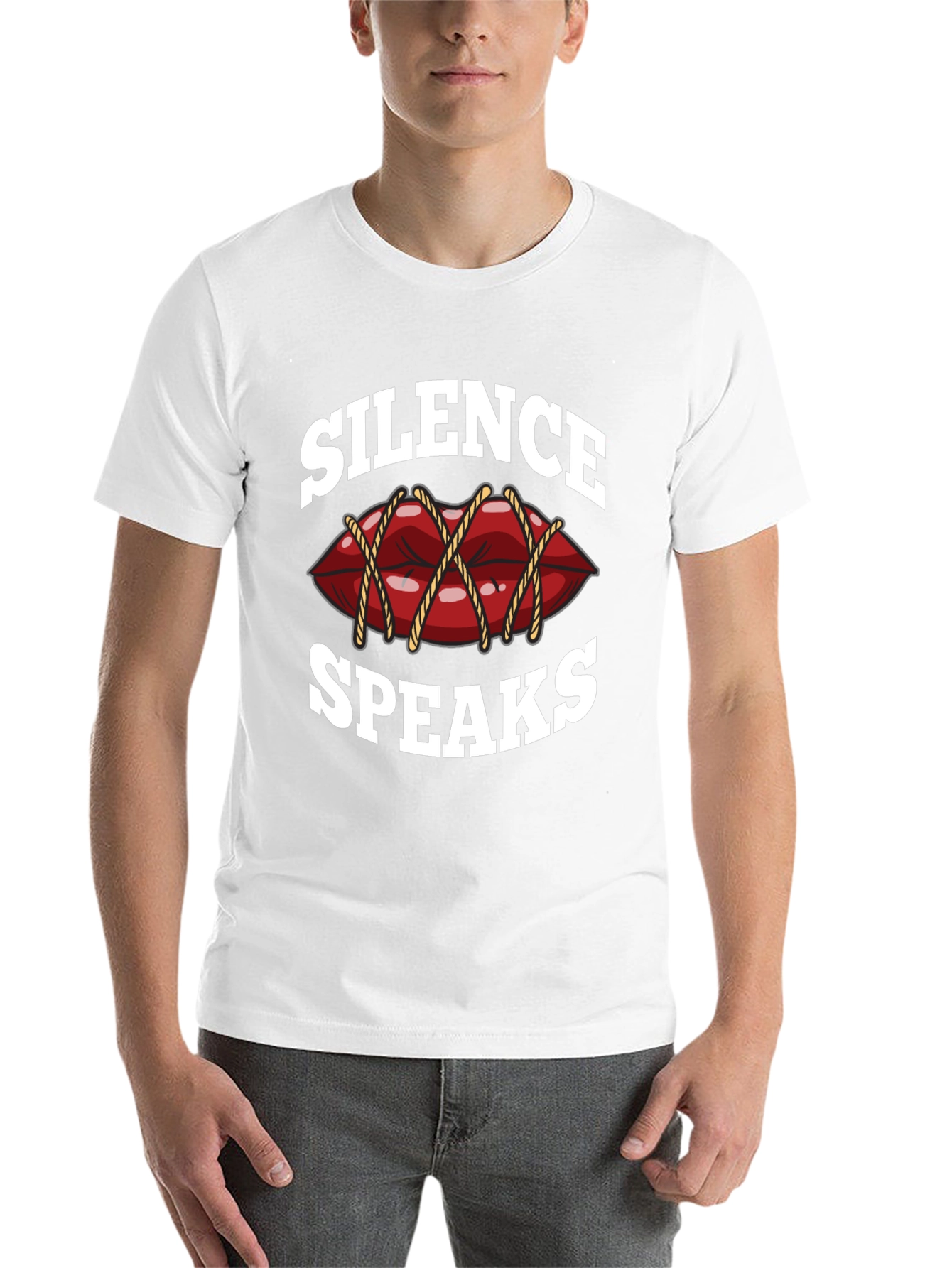 Black Silence Speaks Graphic Tee - Black T-Shirt view 14