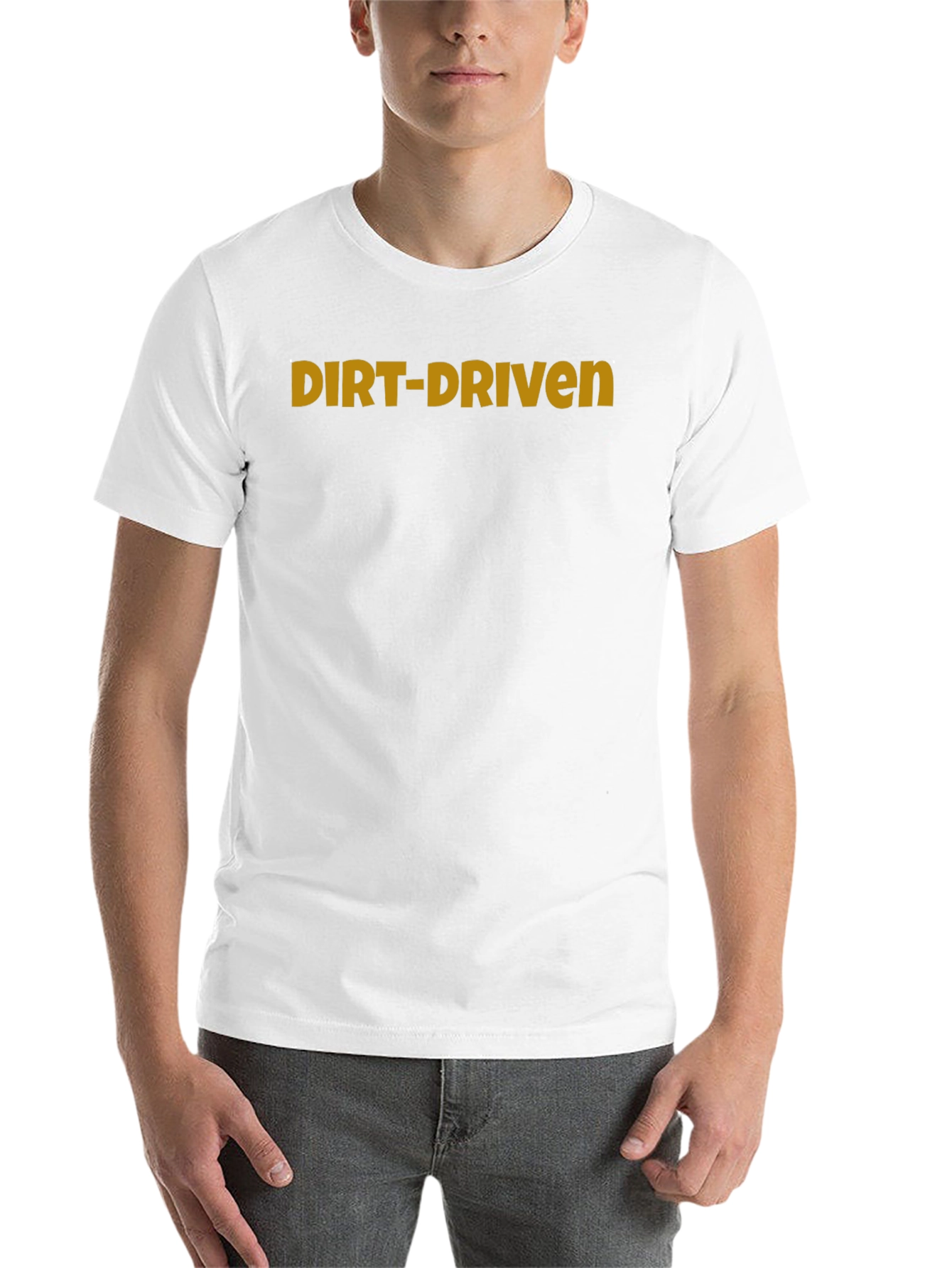 Black Dirt-Driven Graphic Tee - Black Cotton T-Shirt view 14