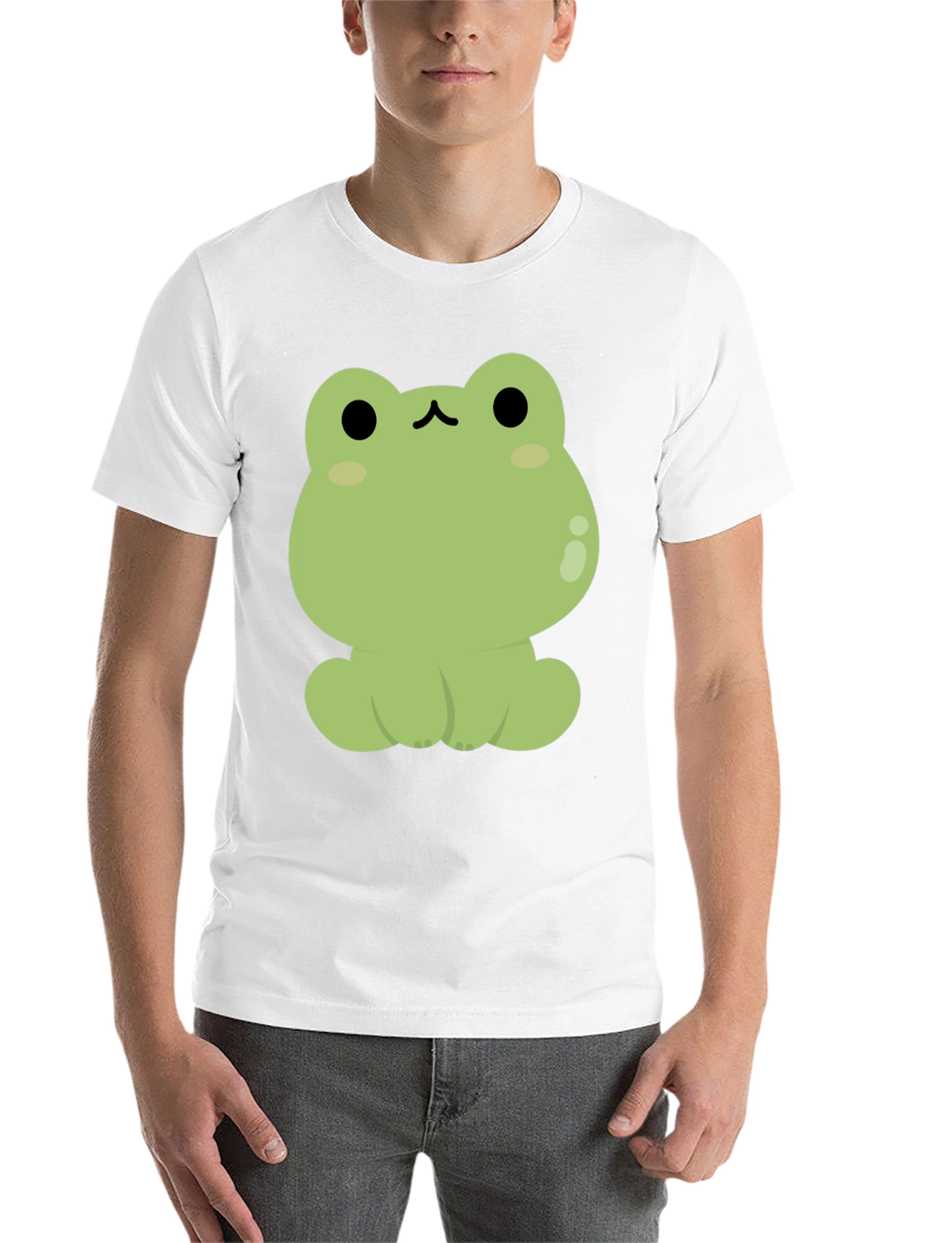 Black Cute Frog Graphic Black T-Shirt view 14