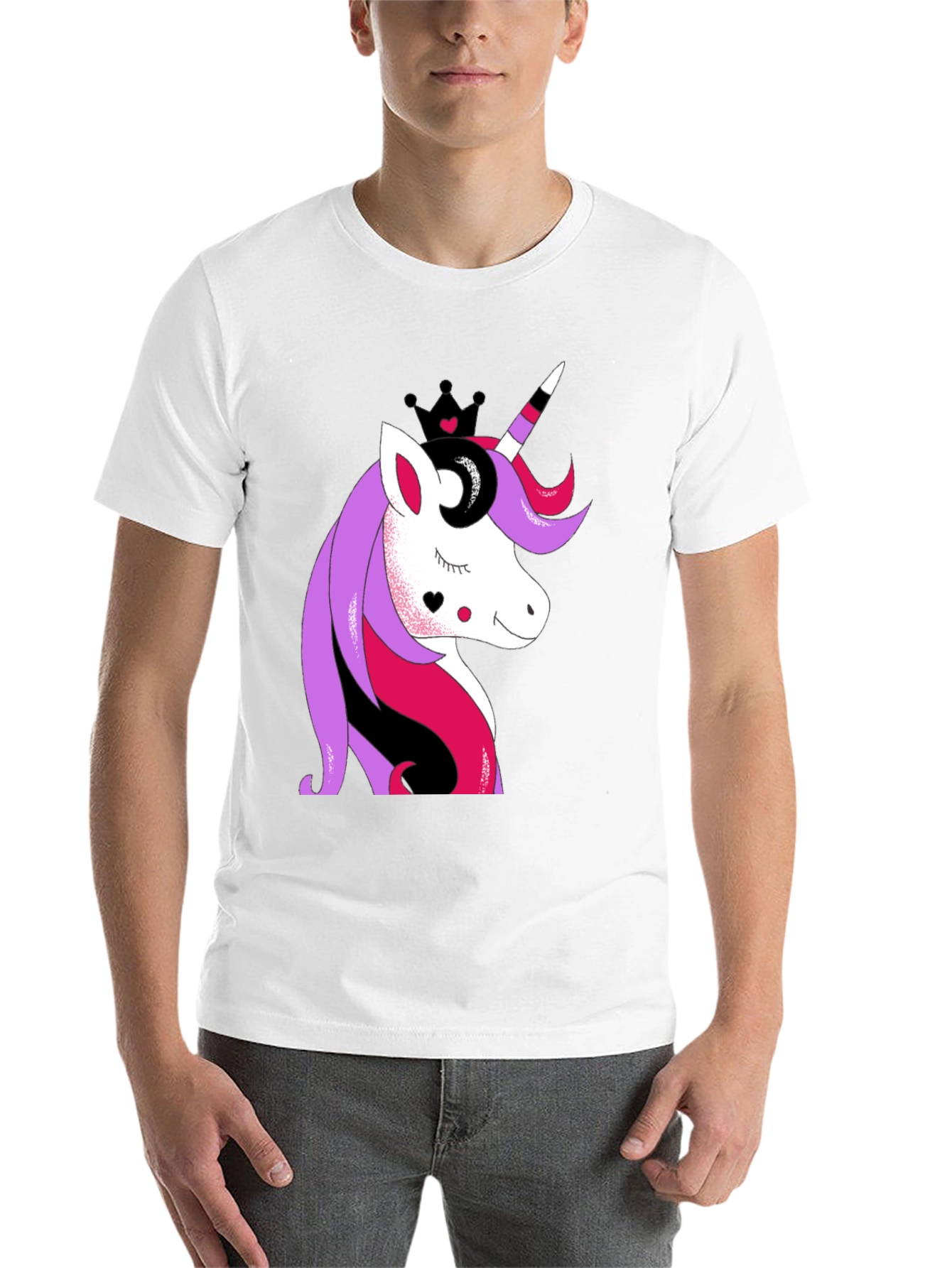 Black Unicorn Crown Graphic T-Shirt - Stylish and Fun view 14