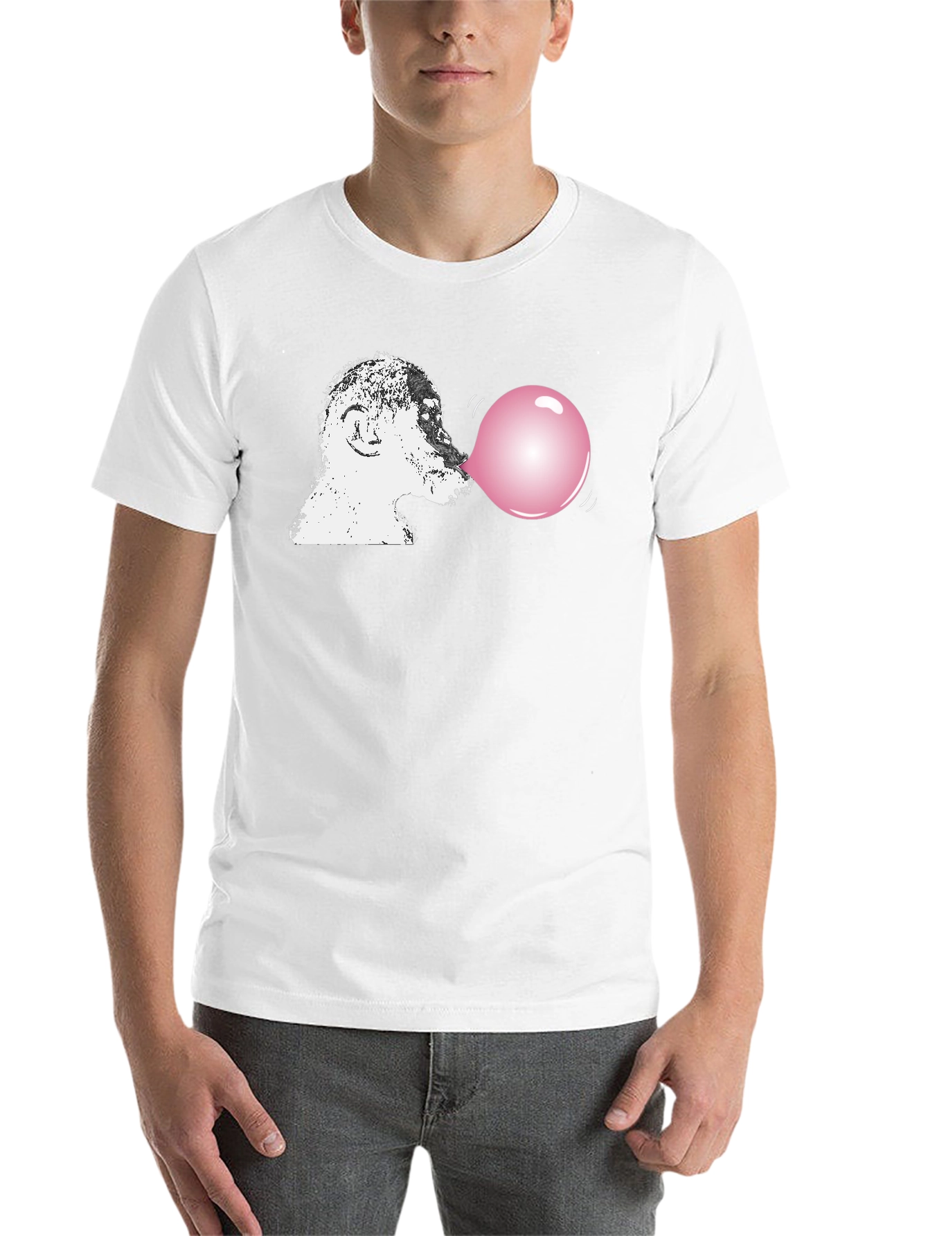 Black Monkey Blowing Bubblegum T-Shirt view 14
