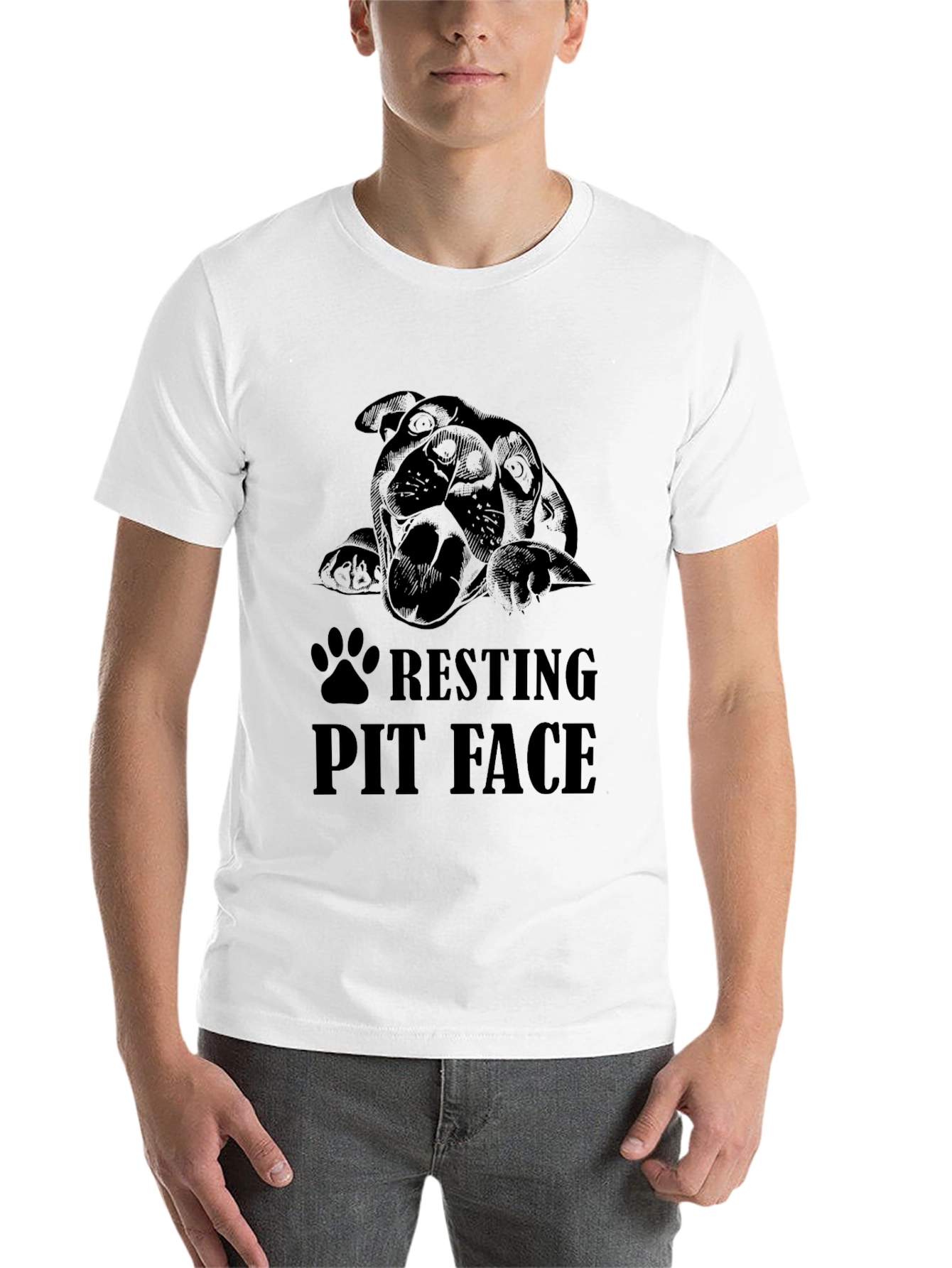 Black Resting Pit Face Black T-Shirt view 14