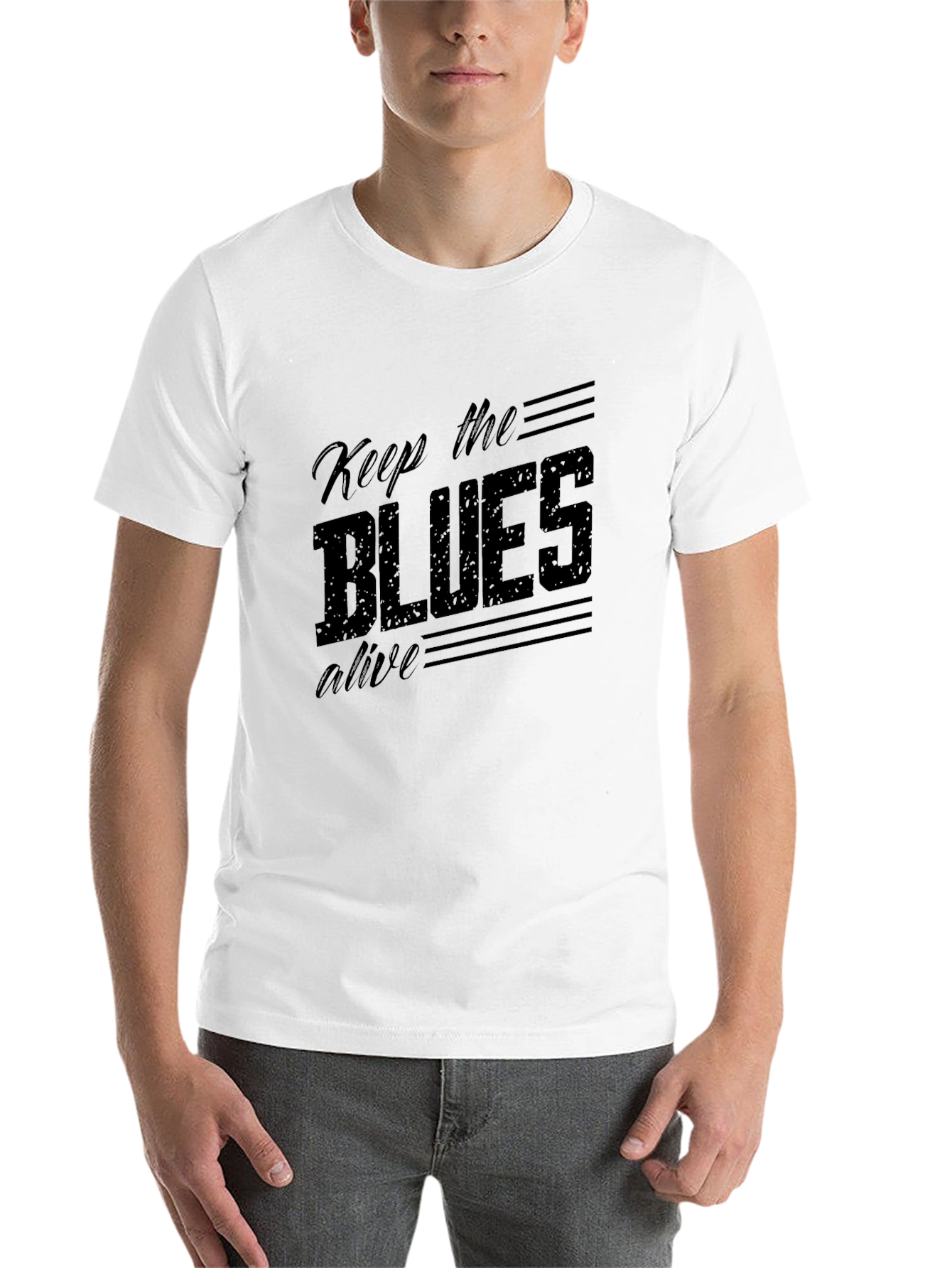 Black Keep the Blues Alive T-Shirt view 14