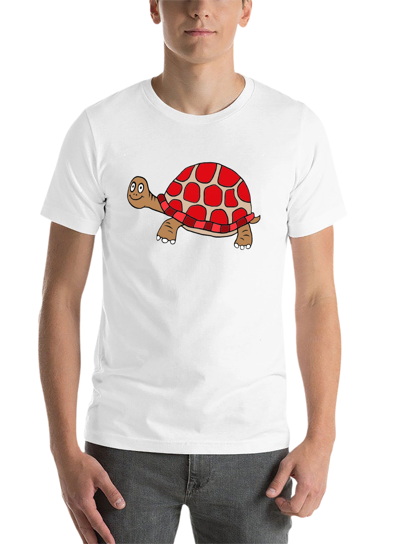 Black Cartoon Turtle Black T-Shirt view 14