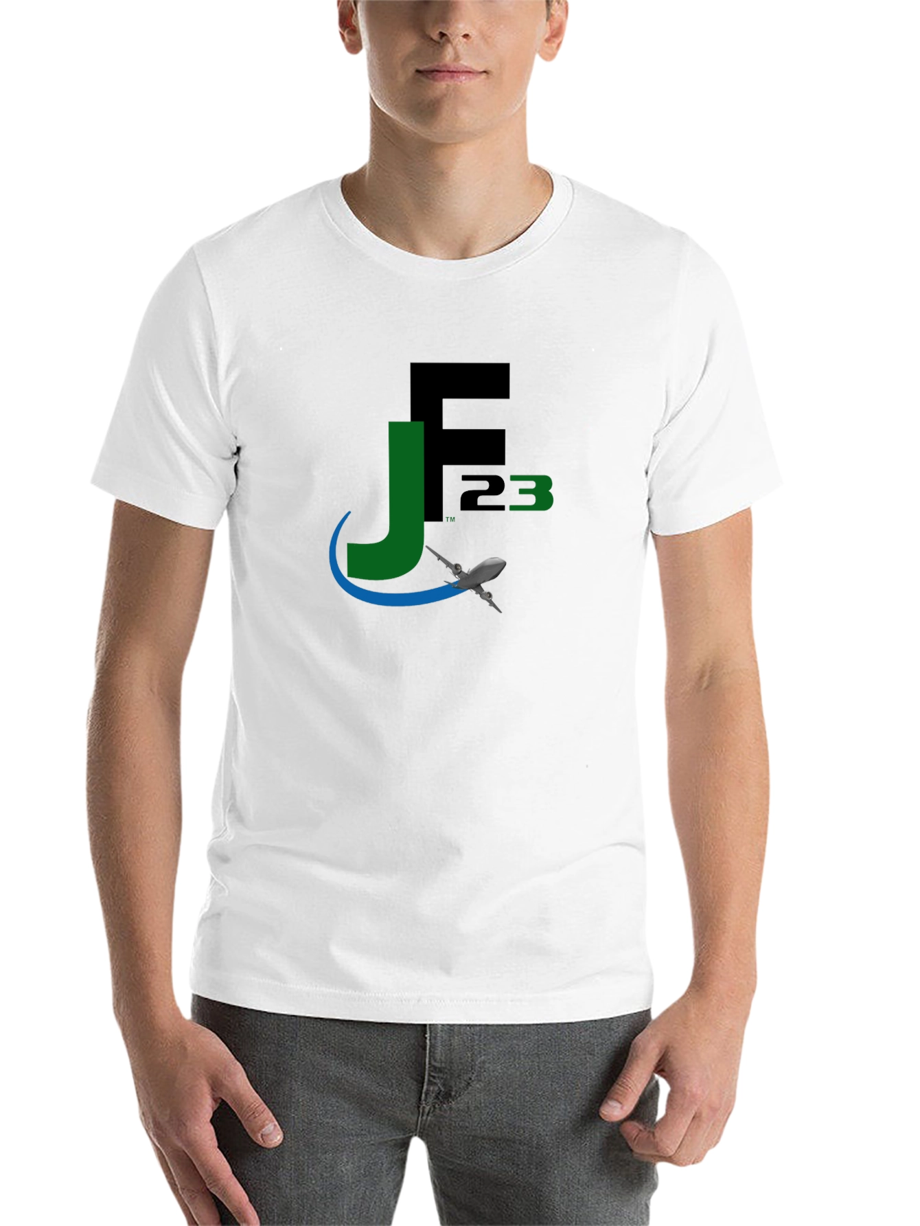 Black JF23 Jetsetter Black T-Shirt | Modern Aviation Apparel view 14