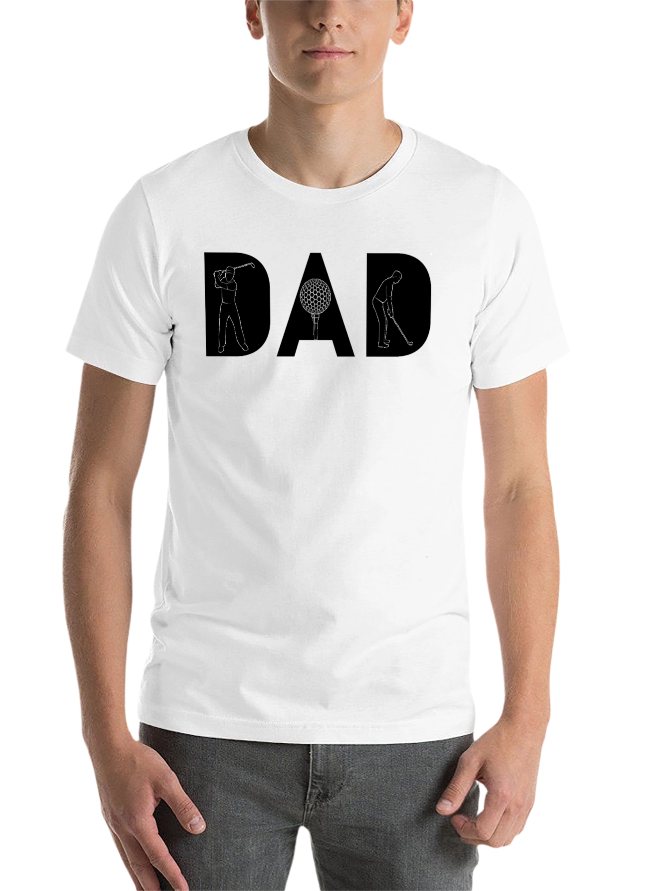 Black DAD Golf T-Shirt - Perfect Gift for Golfing Dads! view 14