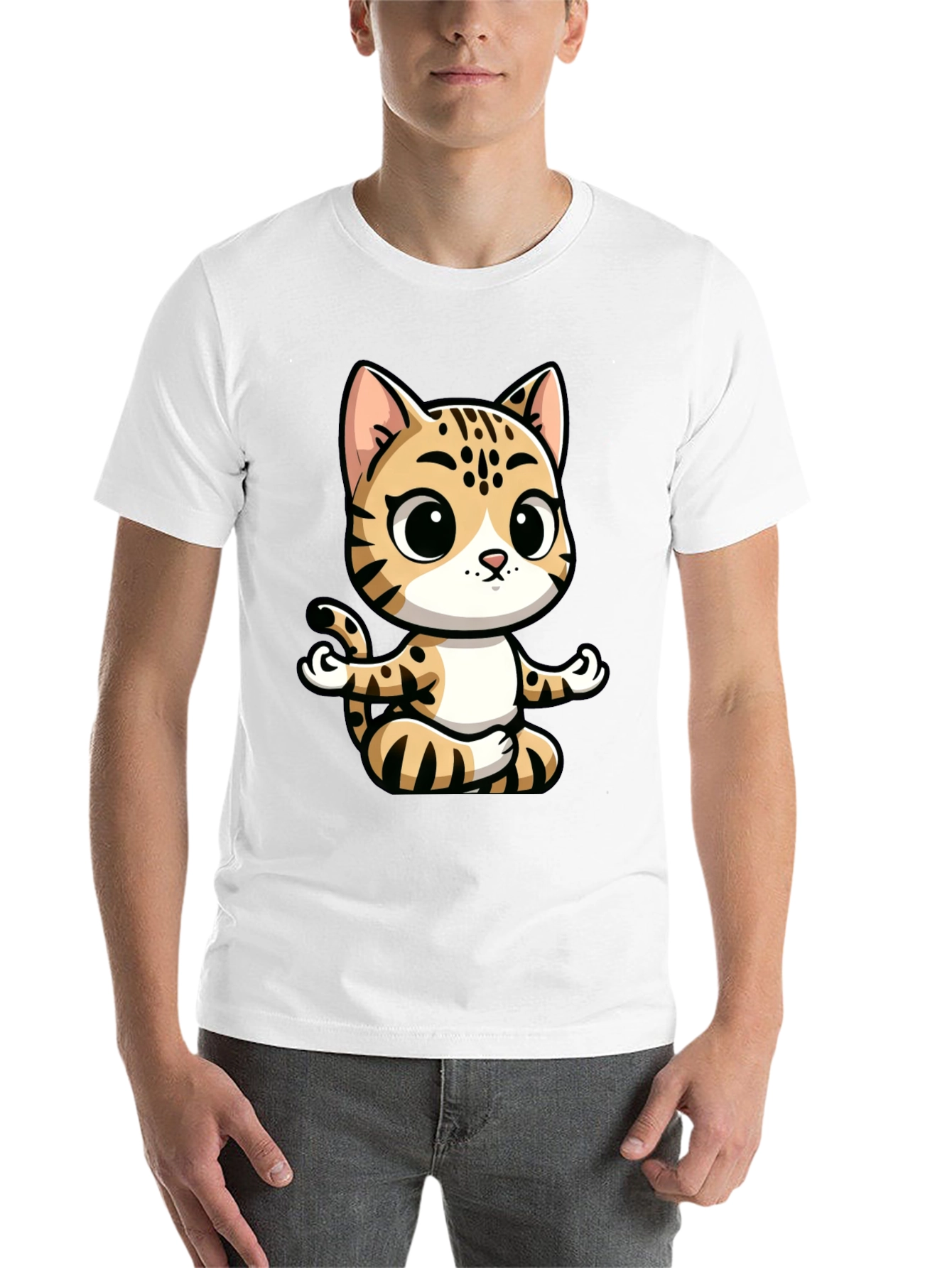 Black Yoga Cat Graphic Tee view 14