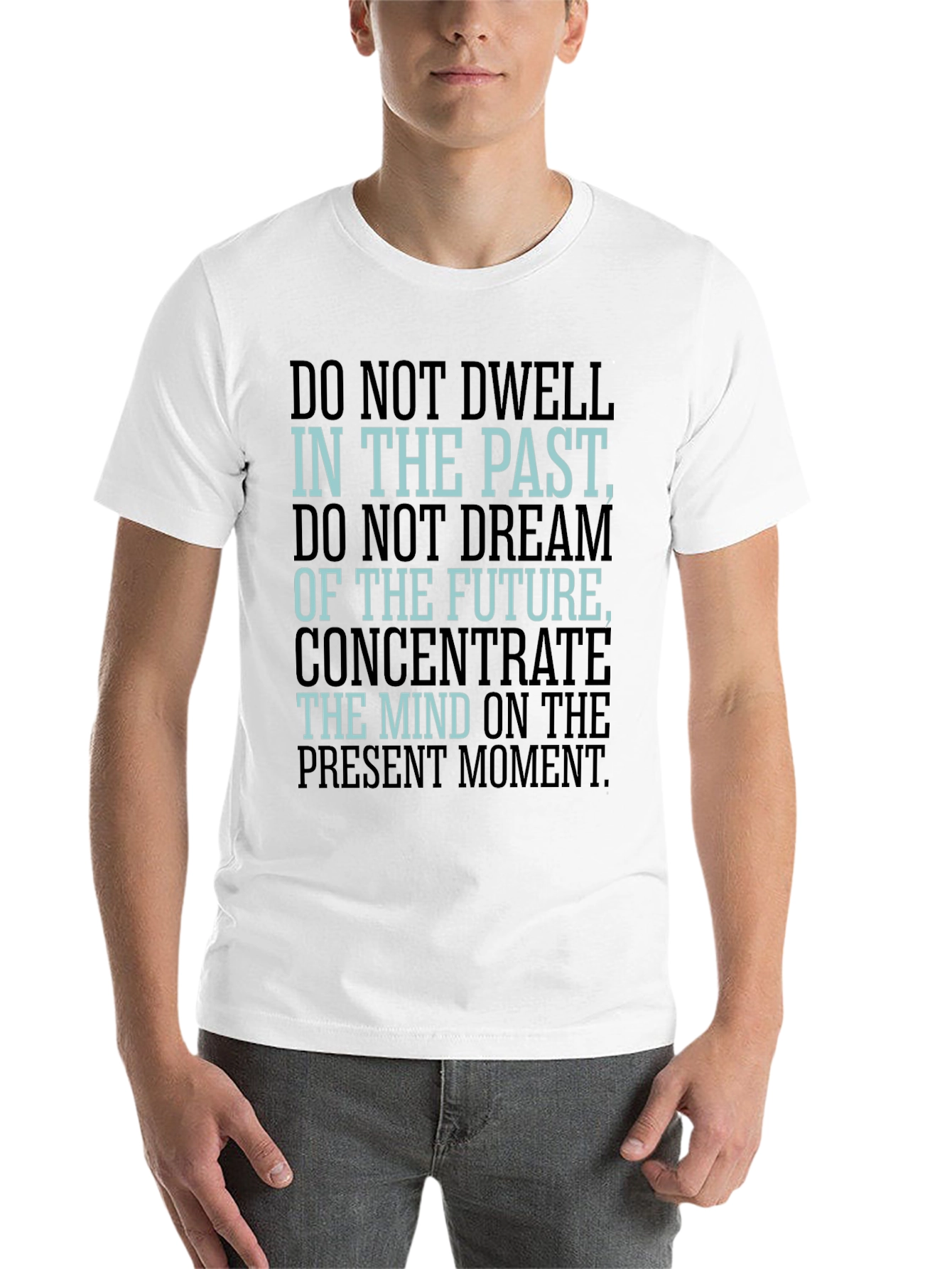 Black Mindful Living Tee: Present Moment Focus view 14