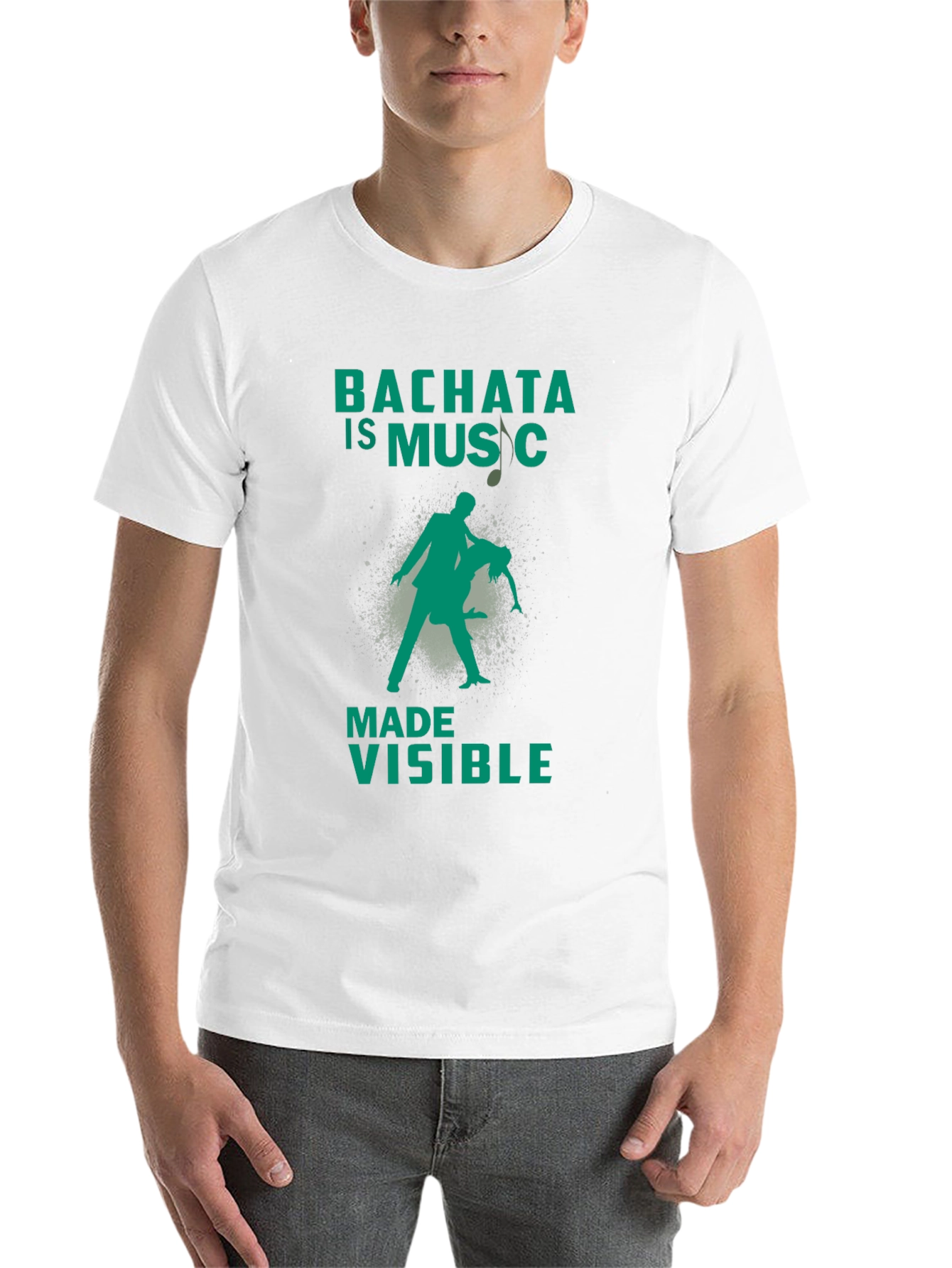 Black Bachata Is Music Made Visible Graphic T-Shirt view 14