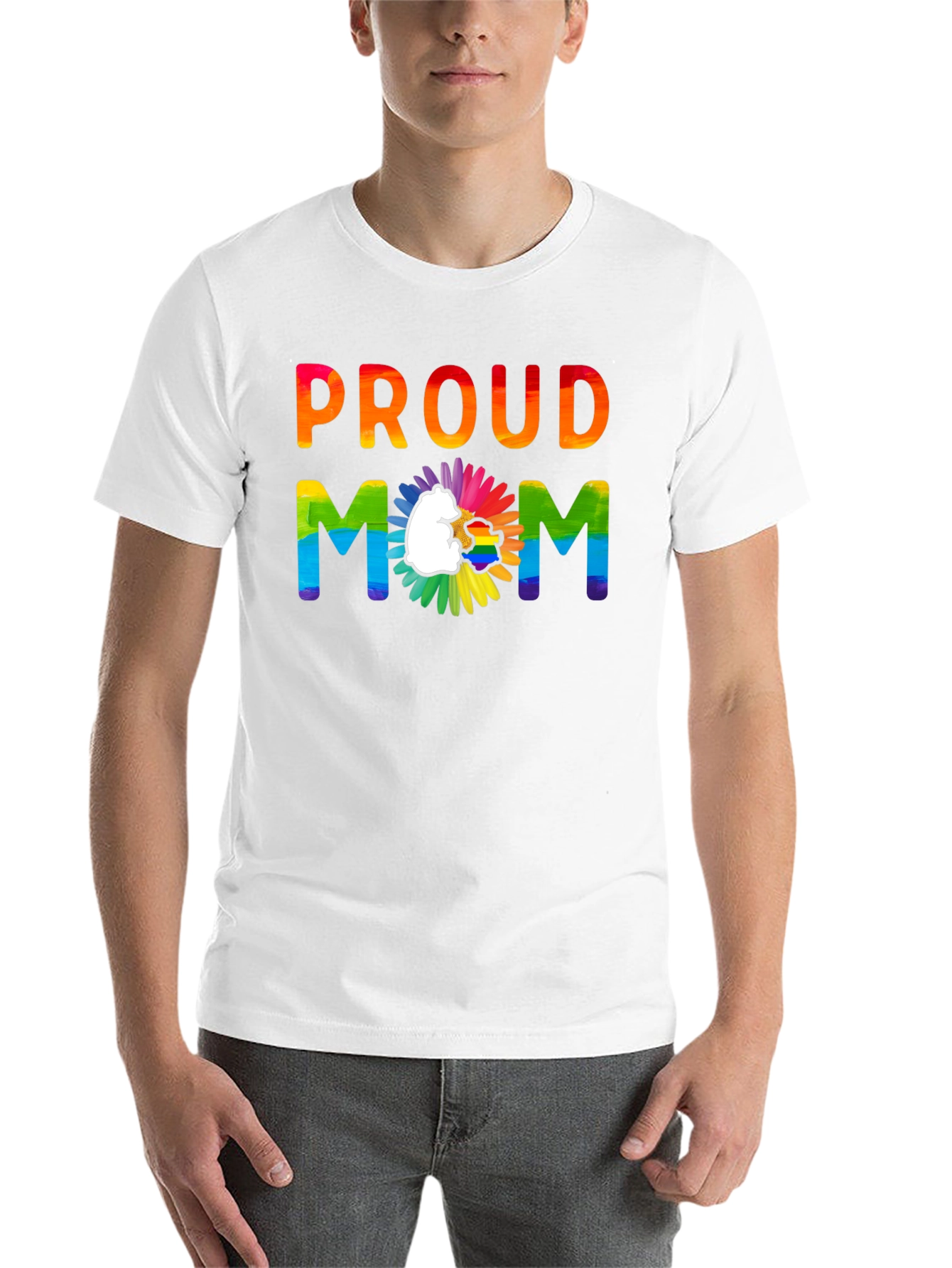 Black Proud Mom LGBTQ+ Pride T-Shirt view 14