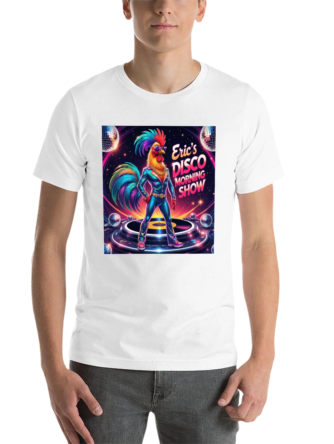 Black Eric's Disco Morning Show Graphic T-Shirt view 14