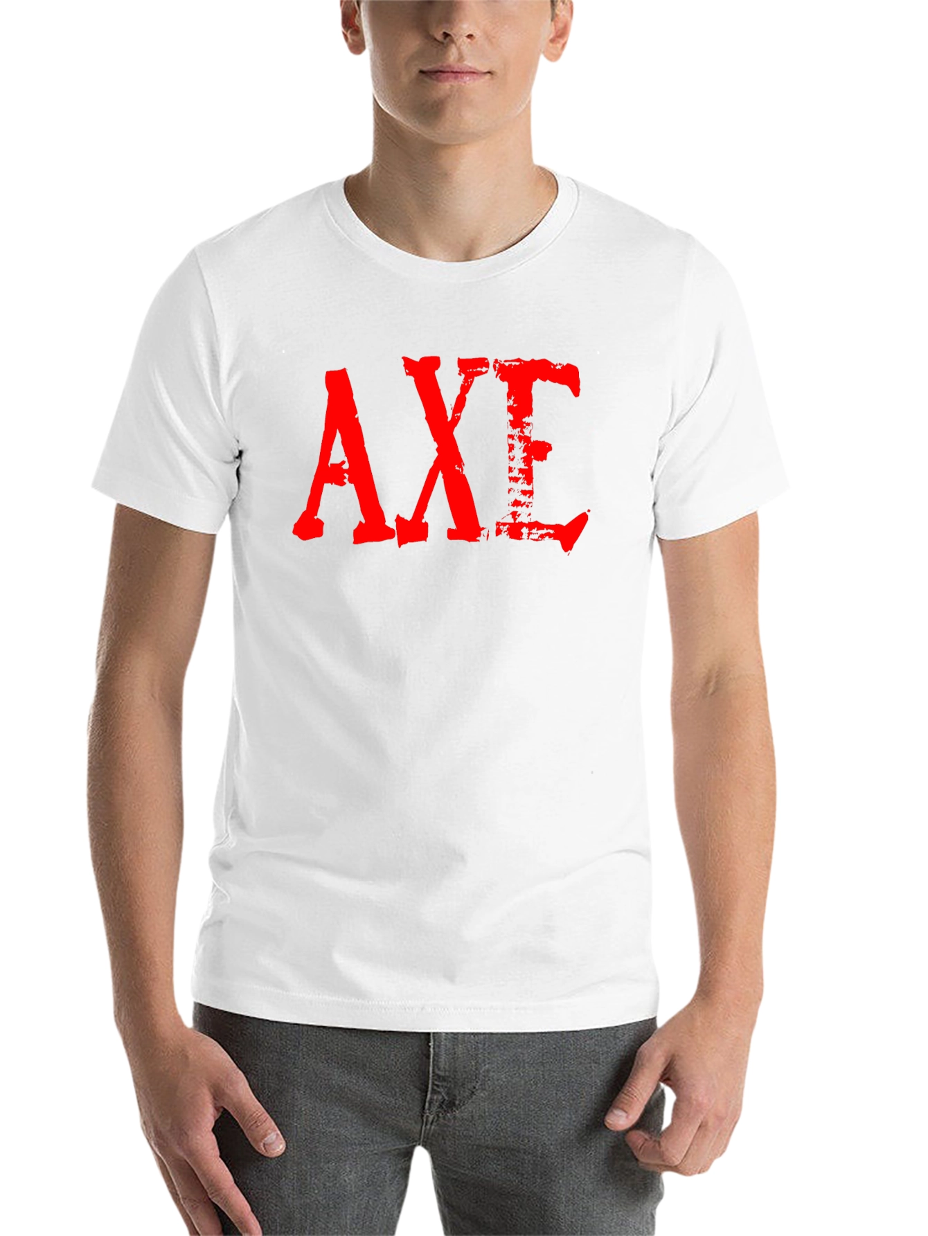 Black Grunge Red AXE Graphic Black T-Shirt view 14