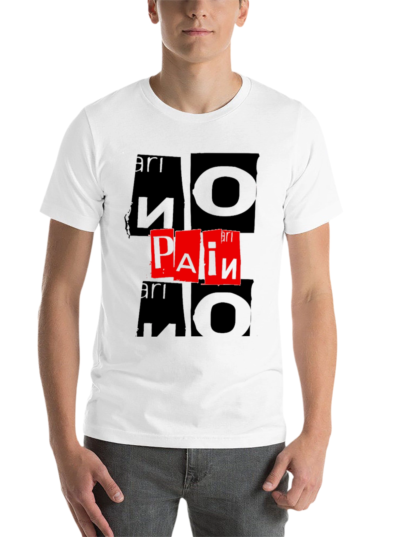 Black No Pain T-Shirt - Bold Graphic Print view 14