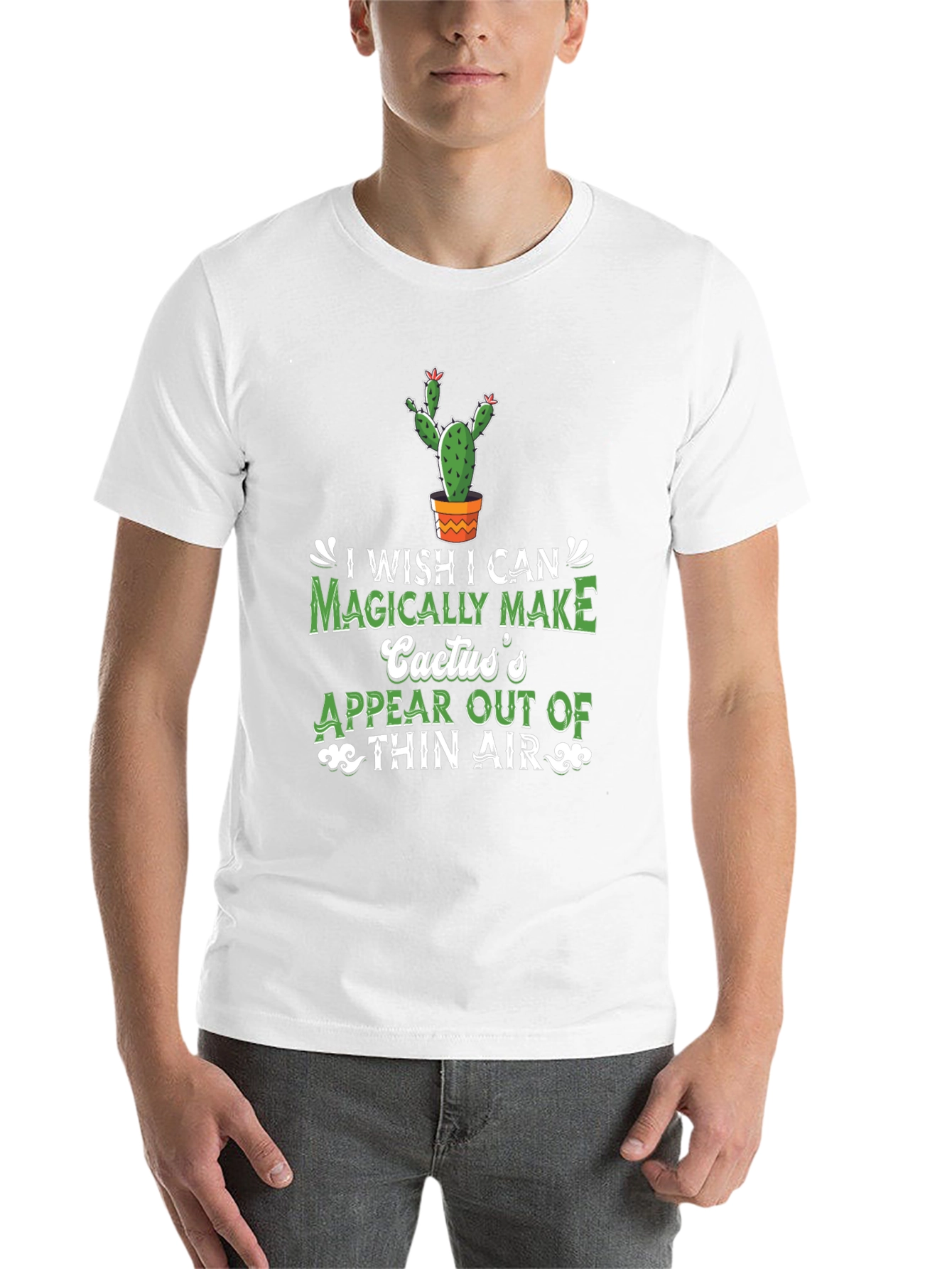 Black Magical Cactus T-Shirt: Funny Graphic Tee view 14