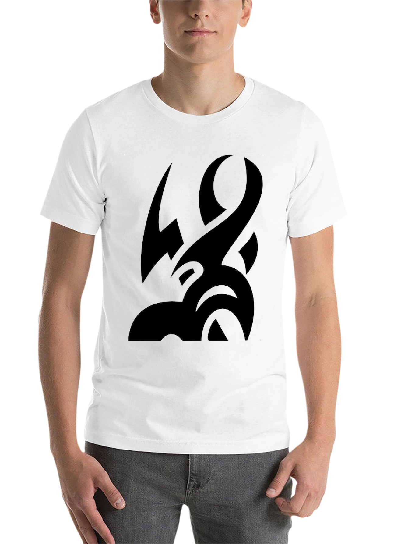 Black Tribal Tattoo Graphic Black T-Shirt view 14