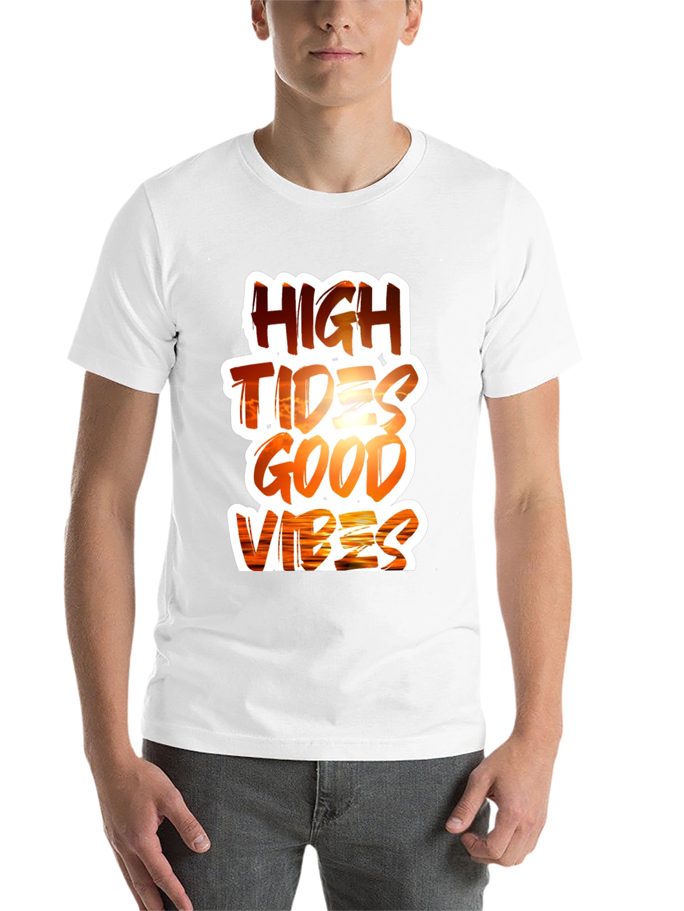 Black High Tides Good Vibes Graphic Tee view 14